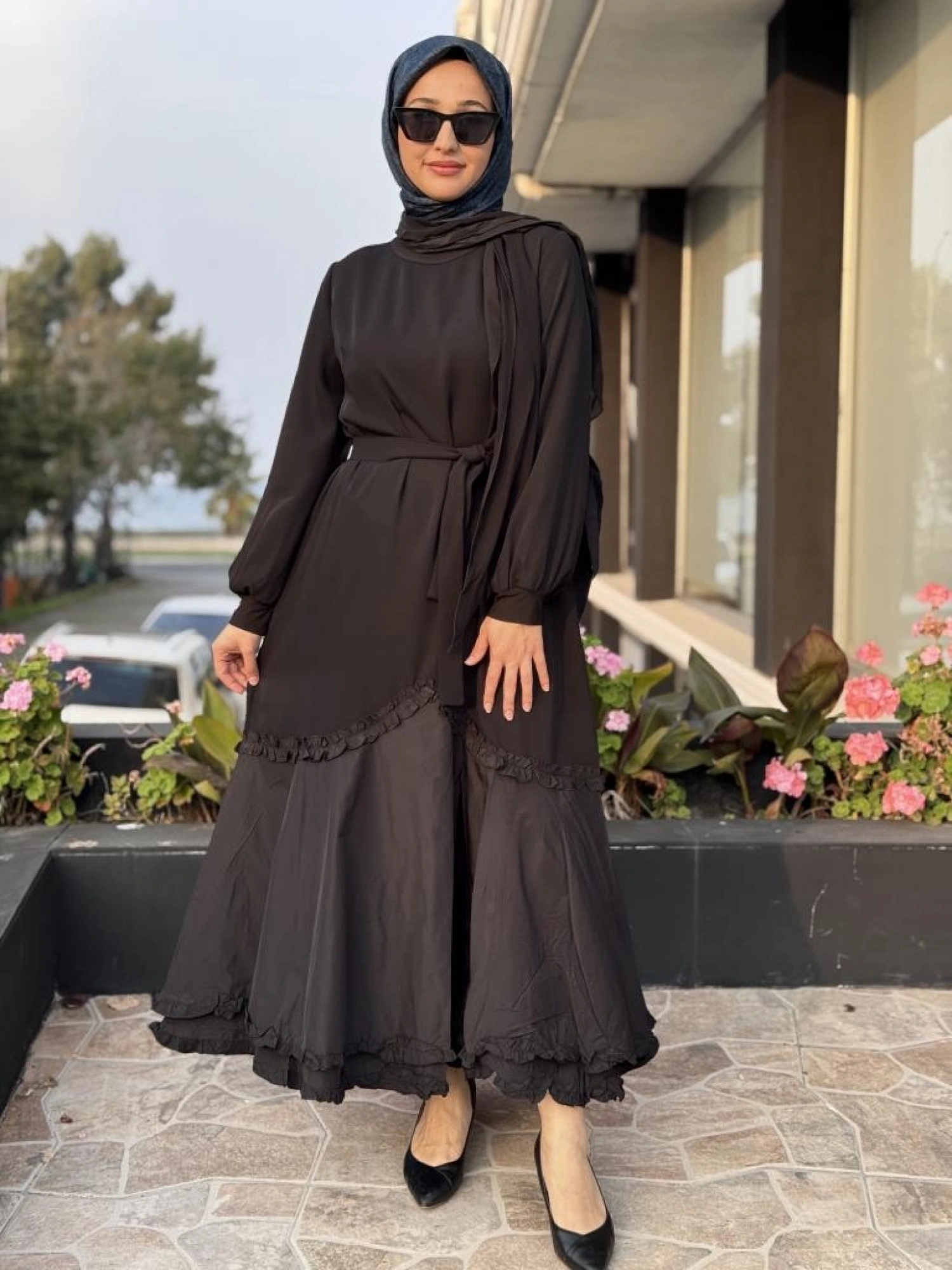 Misswhence Paraşüt Detaylı Fularlı Elbise 38826