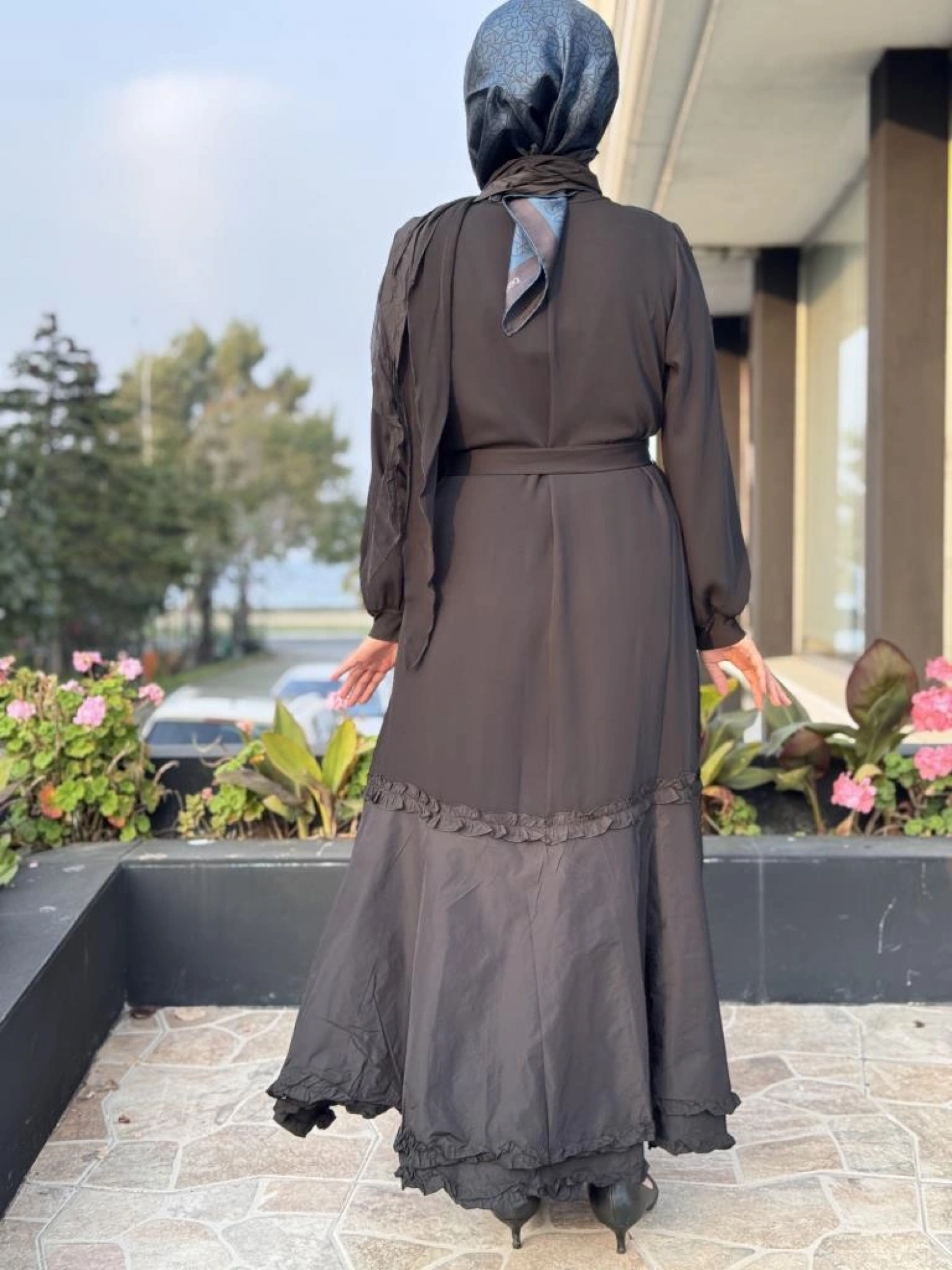 Misswhence Paraşüt Detaylı Fularlı Elbise 38826