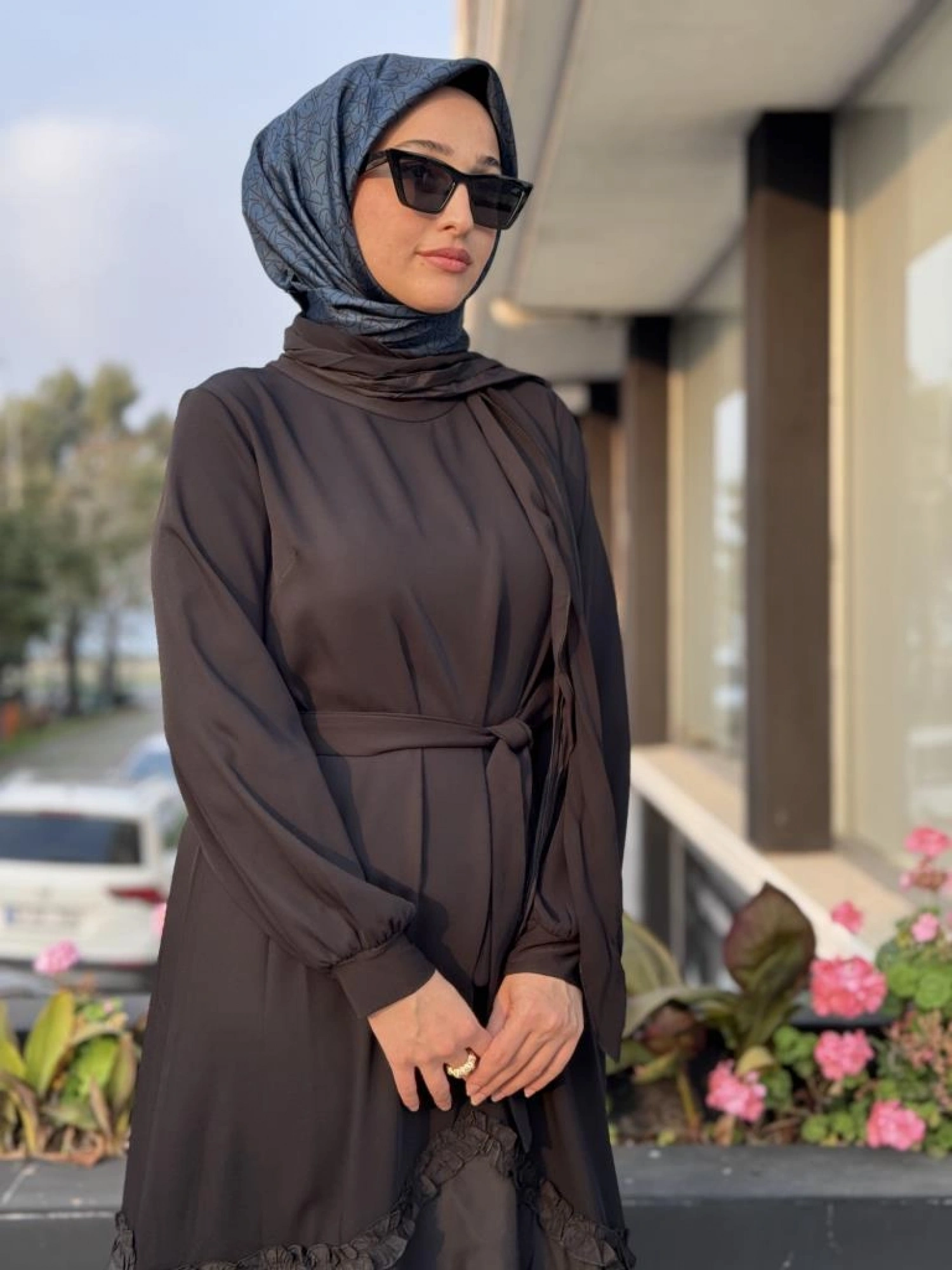 Misswhence Paraşüt Detaylı Fularlı Elbise 38826