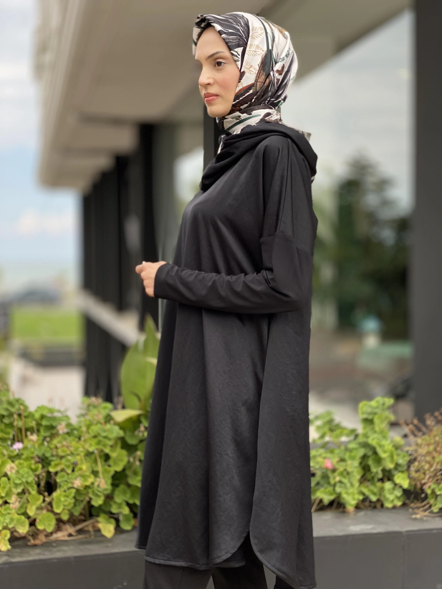 Misswhence Sırtı Fermuarlı Şal Yaka Viscon Tunik 34030