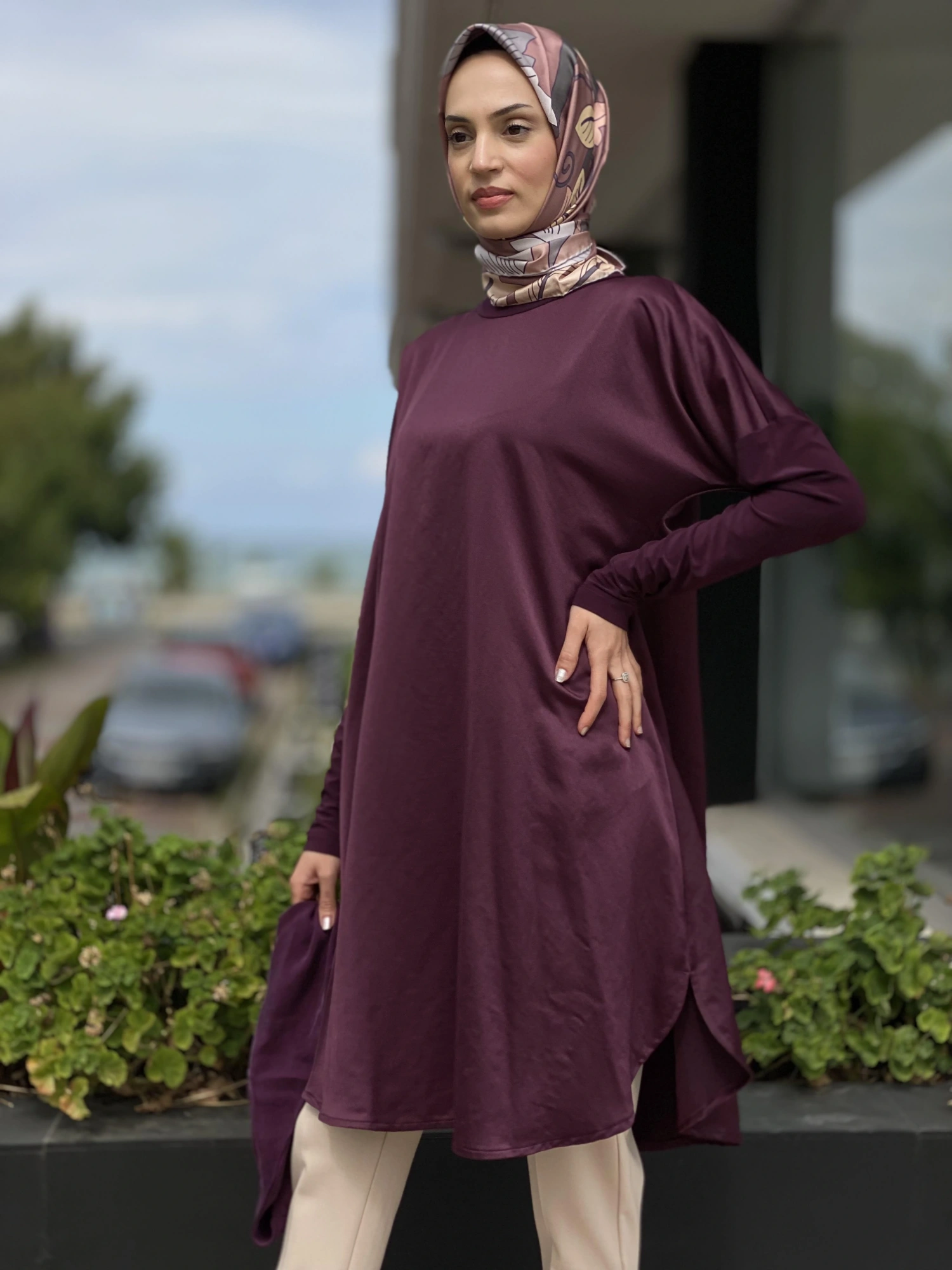 Misswhence Sırtı Fermuarlı Şal Yaka Viscon Tunik 34030