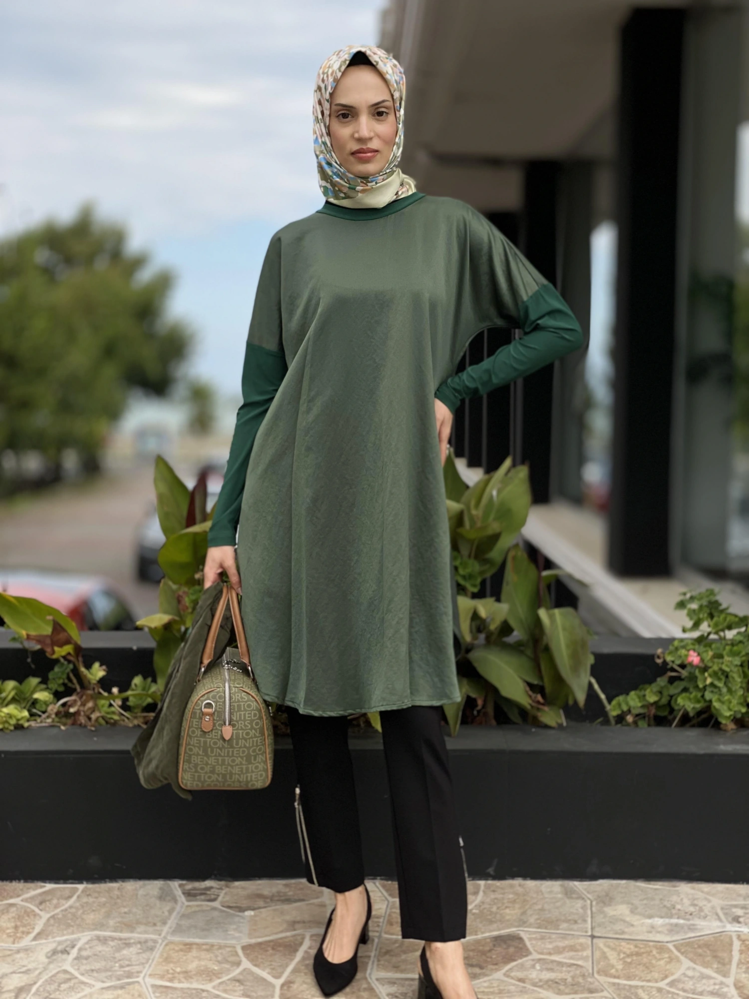 Misswhence Sırtı Fermuarlı Şal Yaka Viscon Tunik 34030