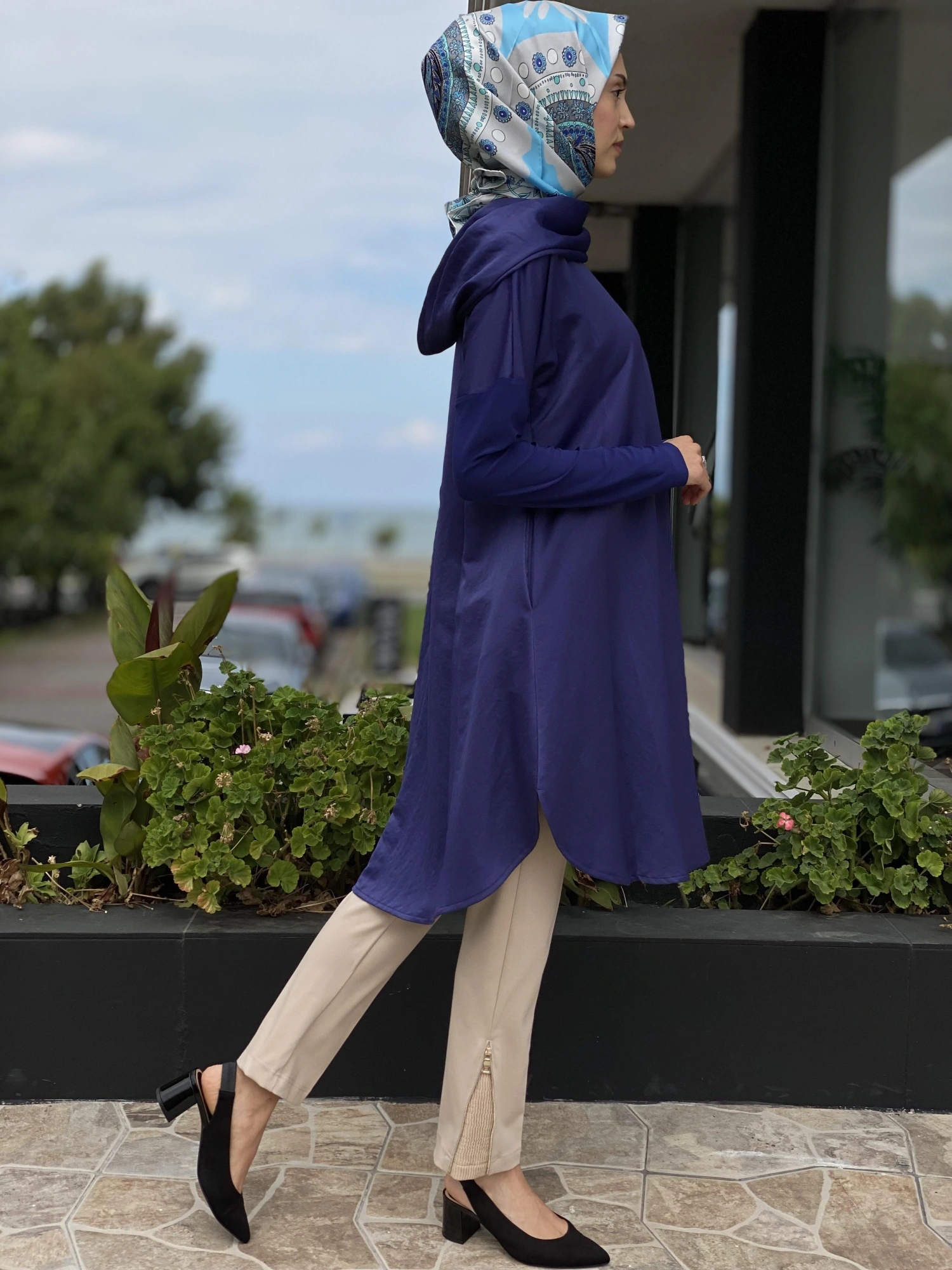 Misswhence Sırtı Fermuarlı Şal Yaka Viscon Tunik 34030