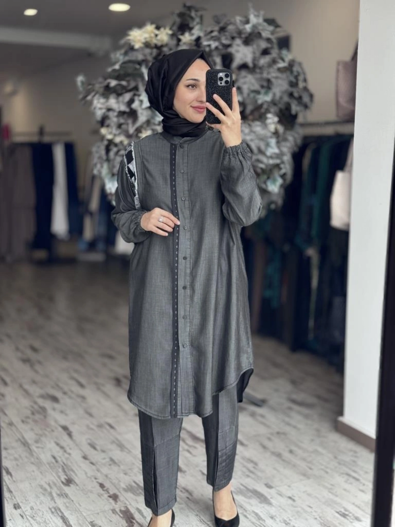 Misswhence Tencel Kot Gömlek Pantolon Takım 37307