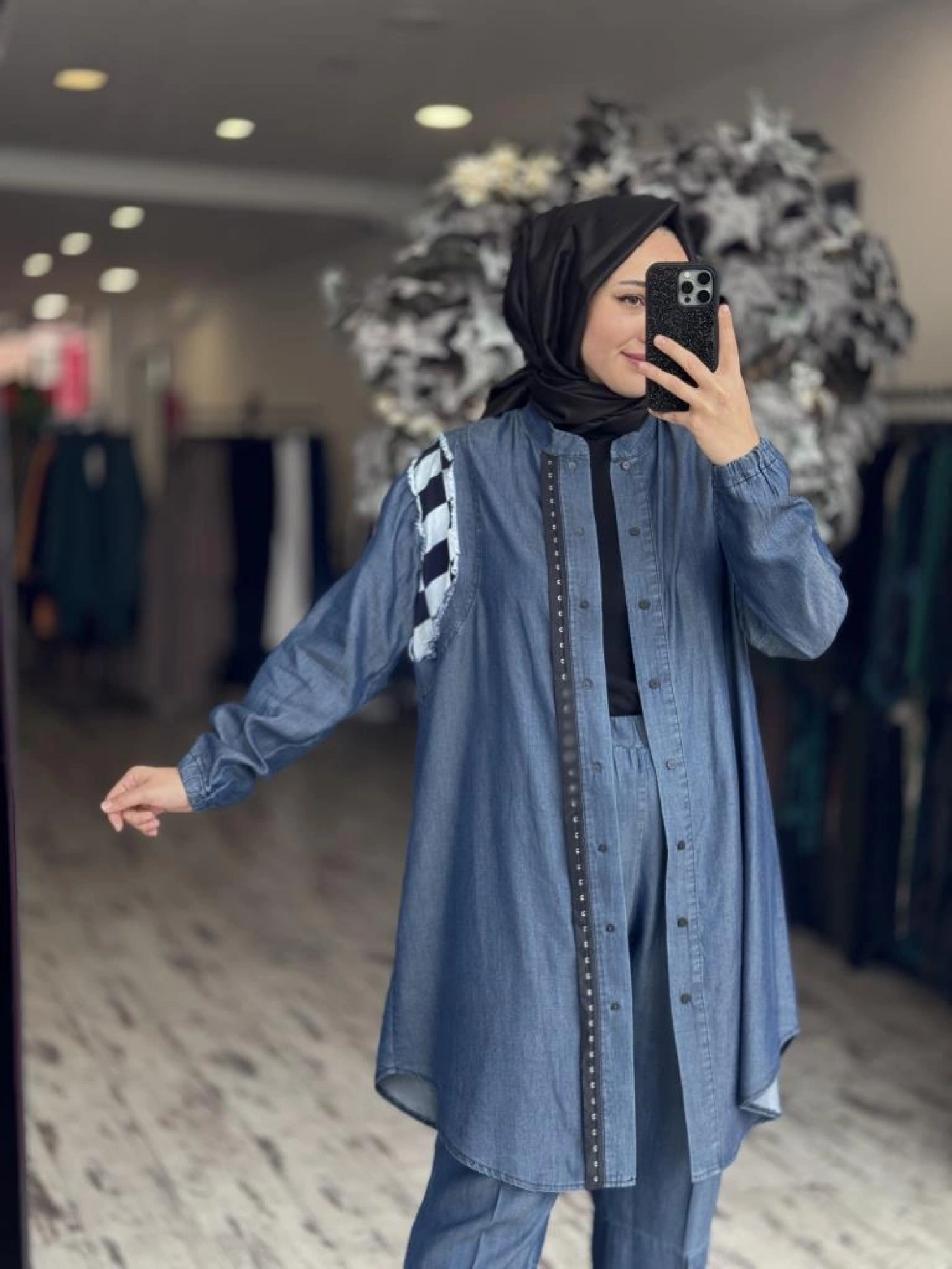 Misswhence Tencel Kot Gömlek Pantolon Takım 37307