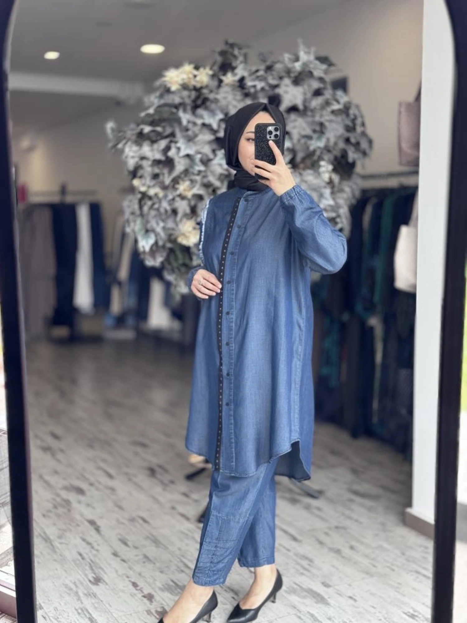 Misswhence Tencel Kot Gömlek Pantolon Takım 37307