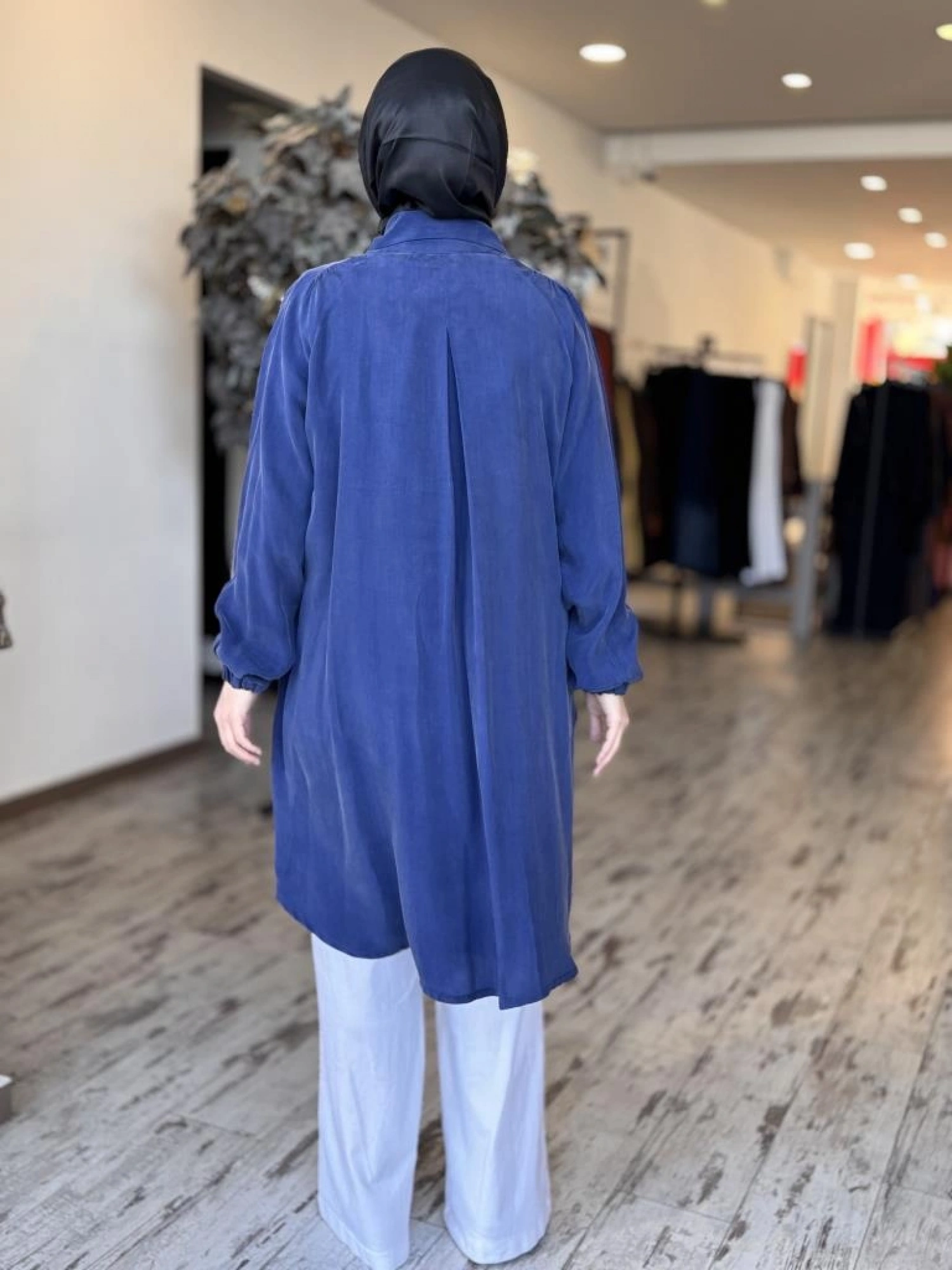 Misswhence Torba Cepli Çıtçıtlı Cupra İpek Gömlek 37302