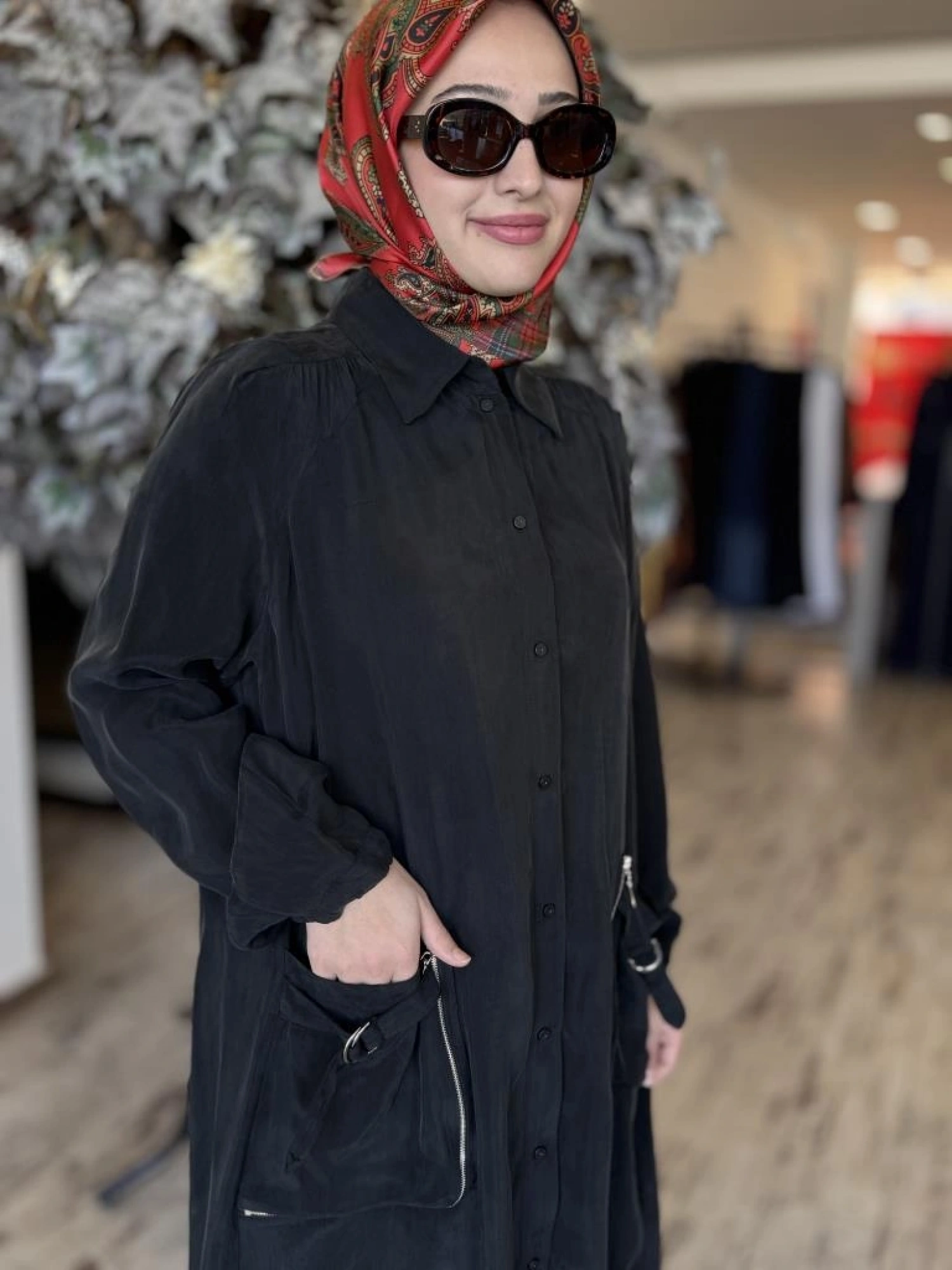 Misswhence Torba Cepli Çıtçıtlı Cupra İpek Gömlek 37302