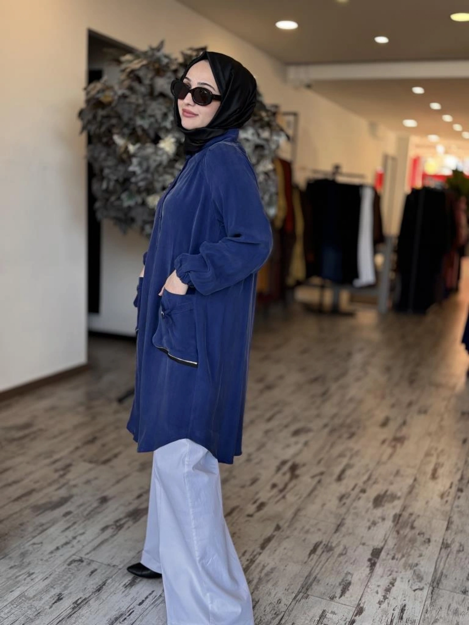 Misswhence Torba Cepli Çıtçıtlı Cupra İpek Gömlek 37302