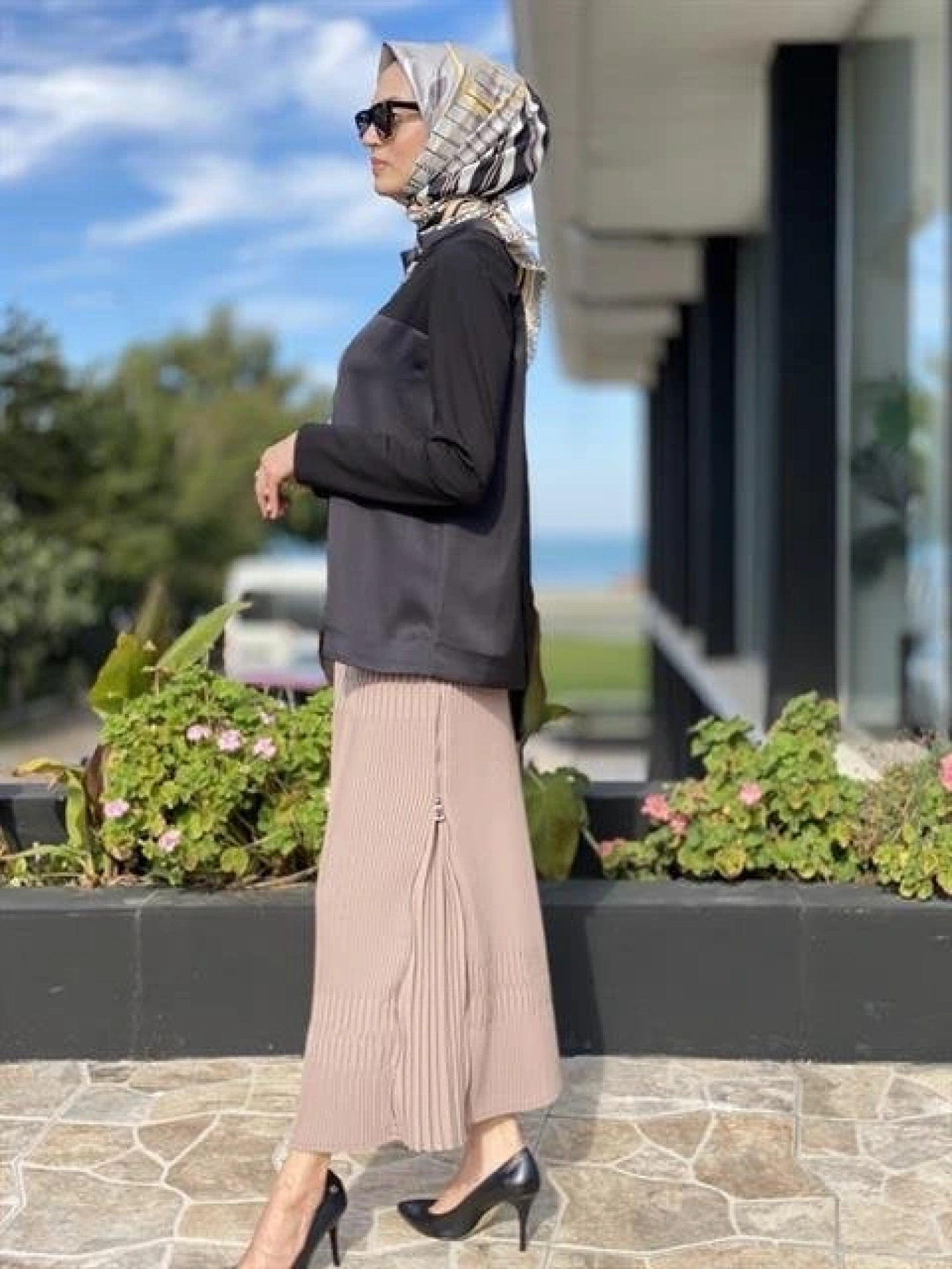 Misswhence Yandan Fermuarlı Pliseli Etek ( KİREMİT-YEŞİL VE ZÜMRÜT İÇİN GEÇERLİ)34903