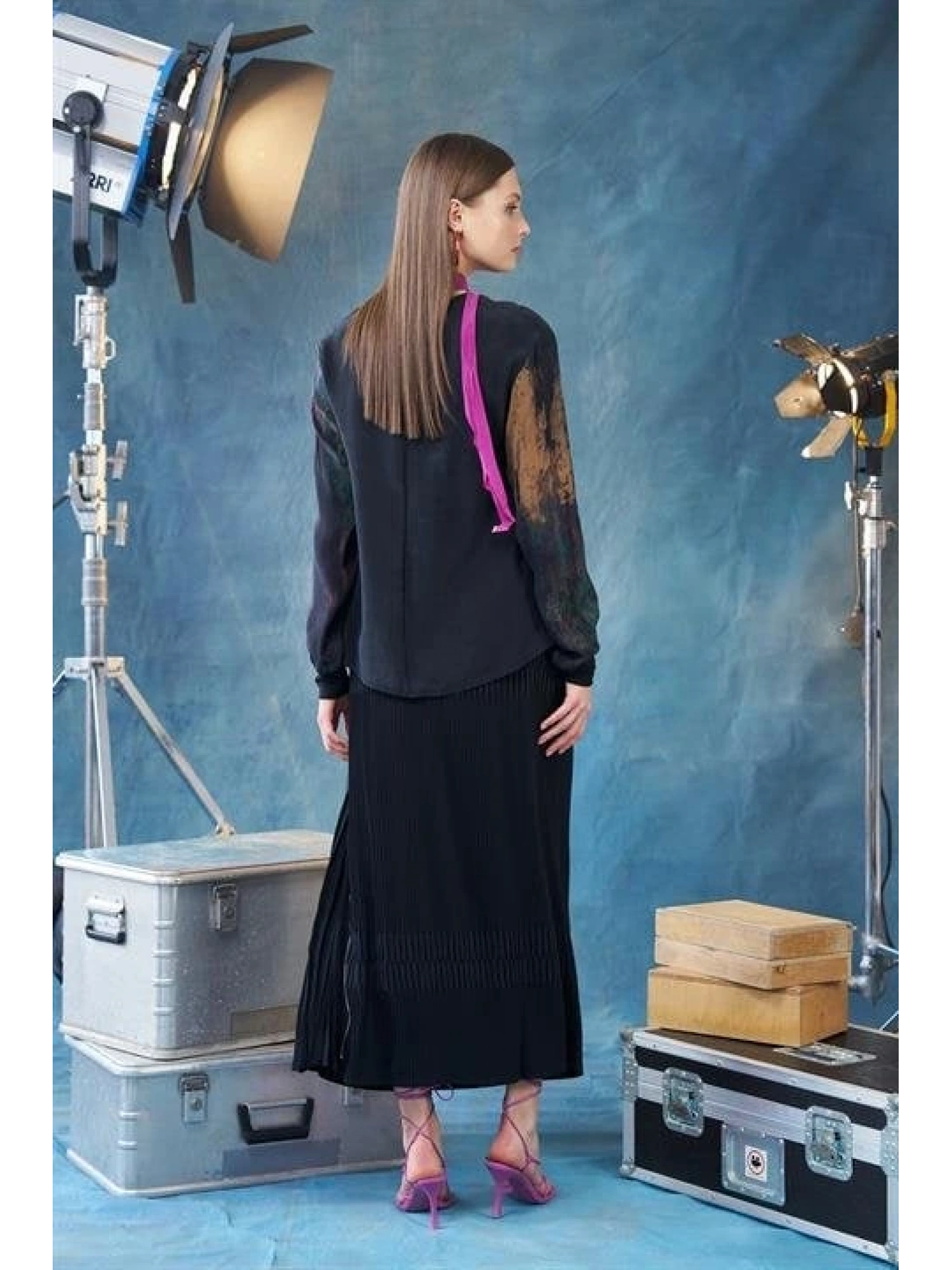 Misswhence Yandan Fermuarlı Pliseli Etek ( KİREMİT-YEŞİL VE ZÜMRÜT İÇİN GEÇERLİ)34903