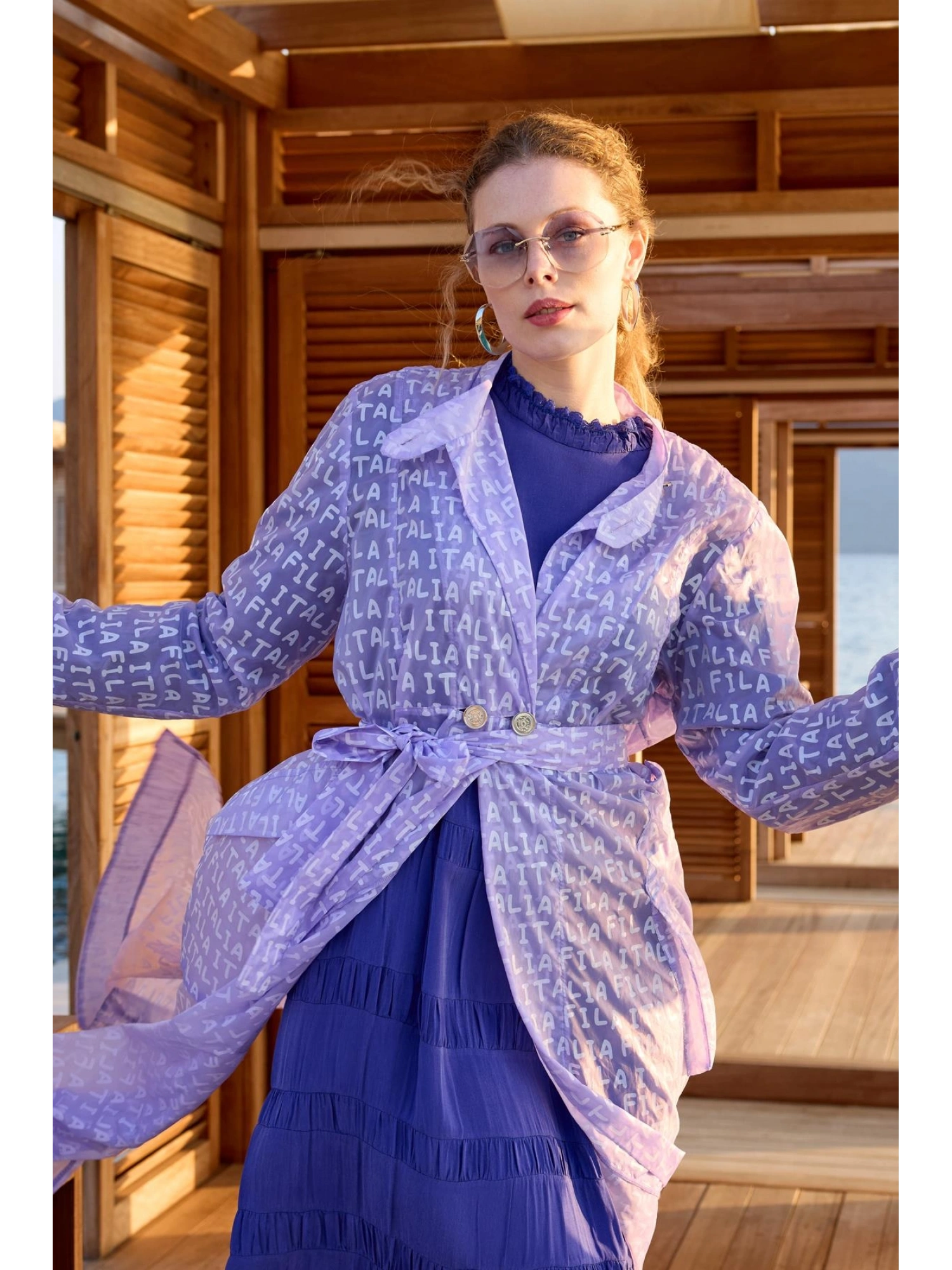 Misswhence Yumuşak Doku Rayon Baskılı Kap 35400