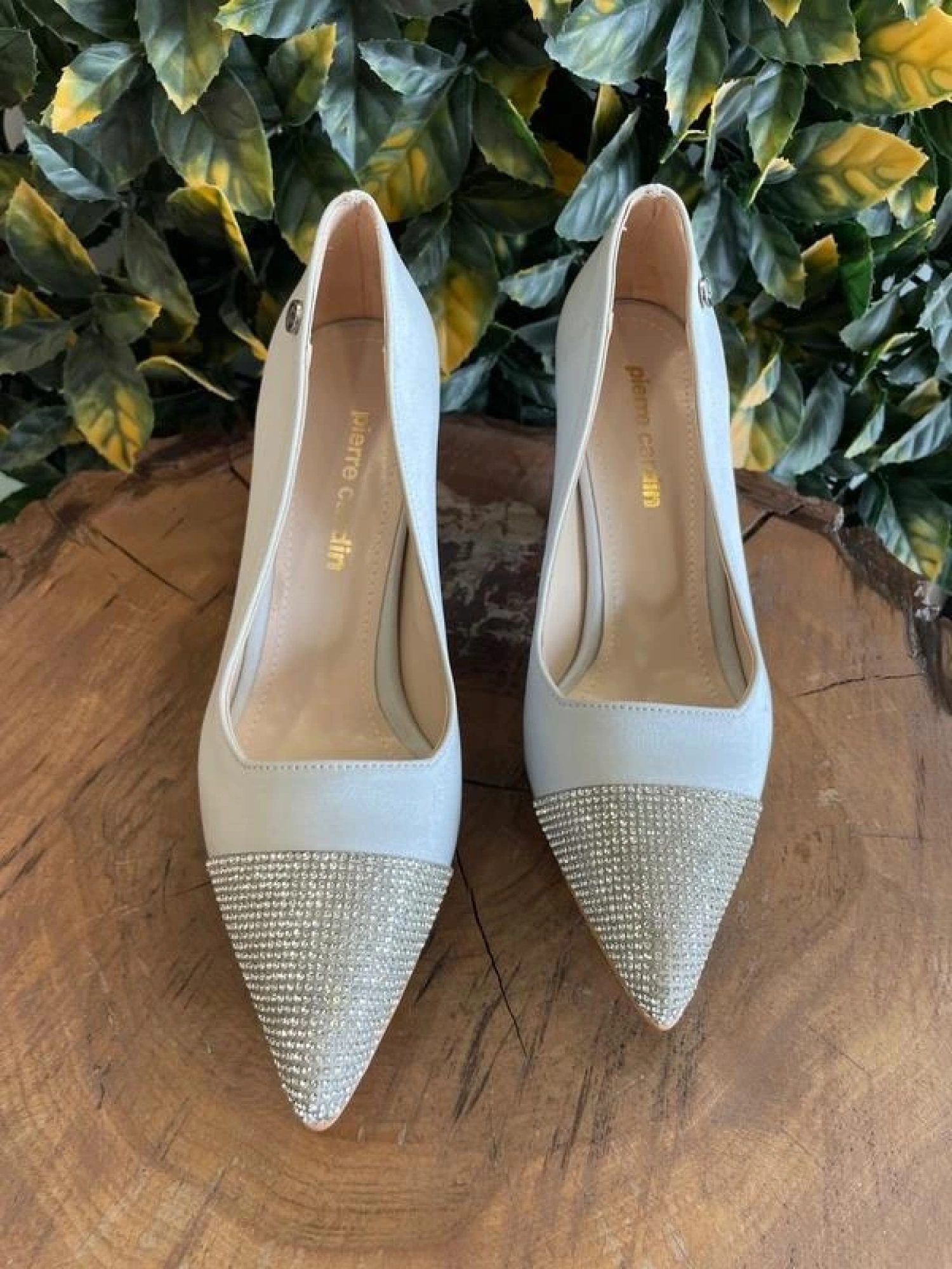 Pierre Cardin Önü ve Topuğu Taşlı Gri Stiletto 52610