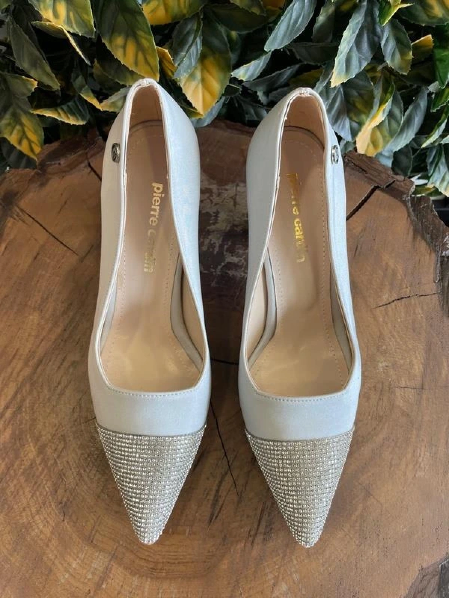 Pierre Cardin Önü ve Topuğu Taşlı Gri Stiletto 52610