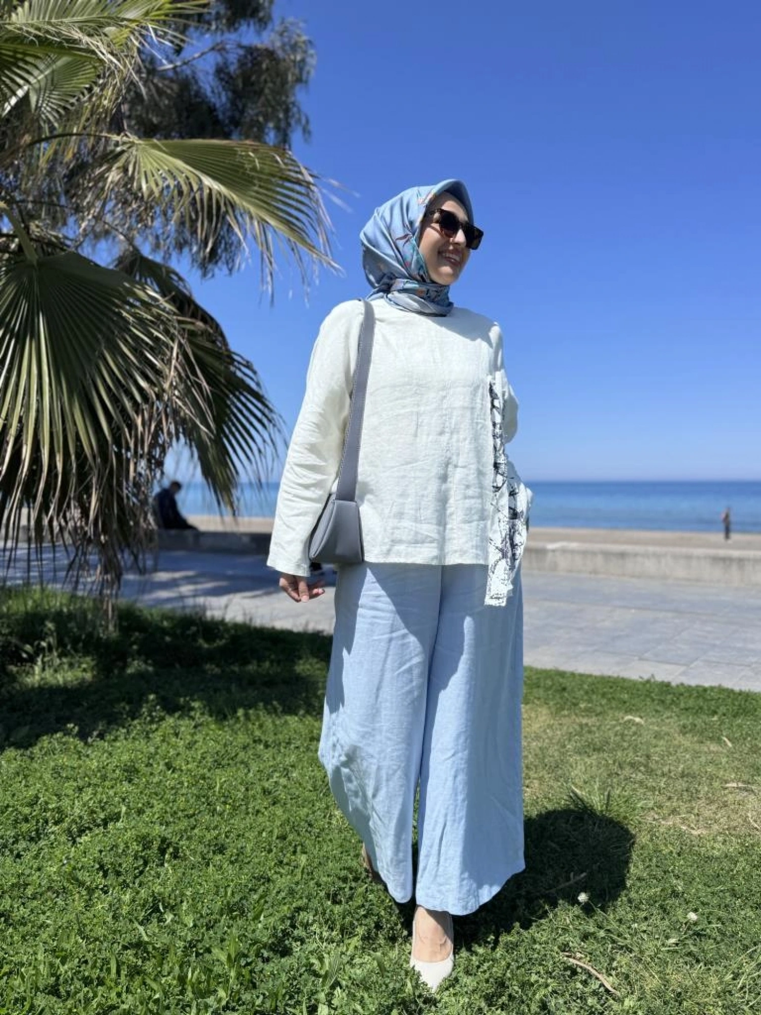 QooQ Store Beli Lastikli Bol Paça Keten Soffy Pantolon 25SS309