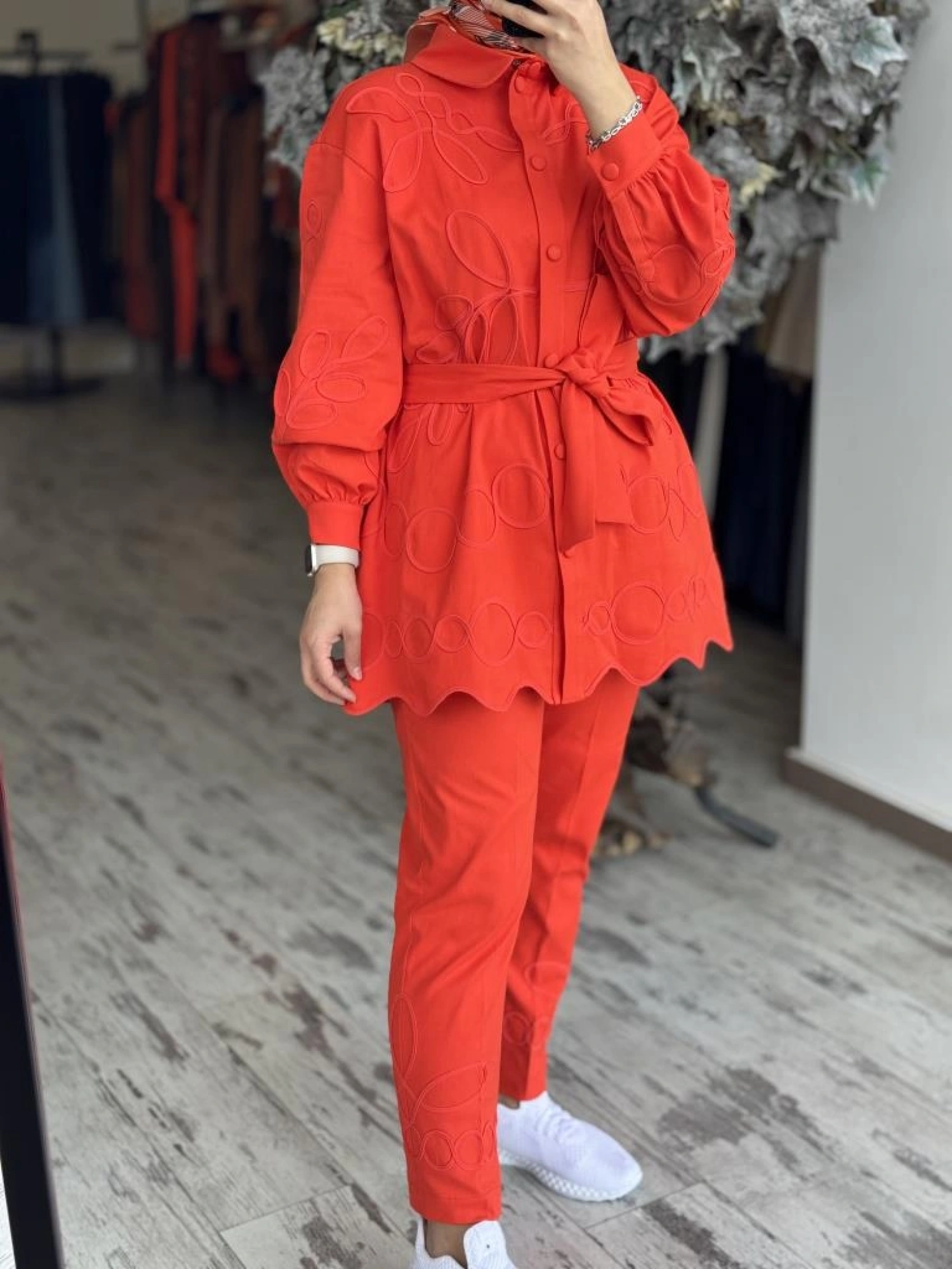 Qupra Biye Nakış İşlemeli Kap Pantolon Takım WAB82030