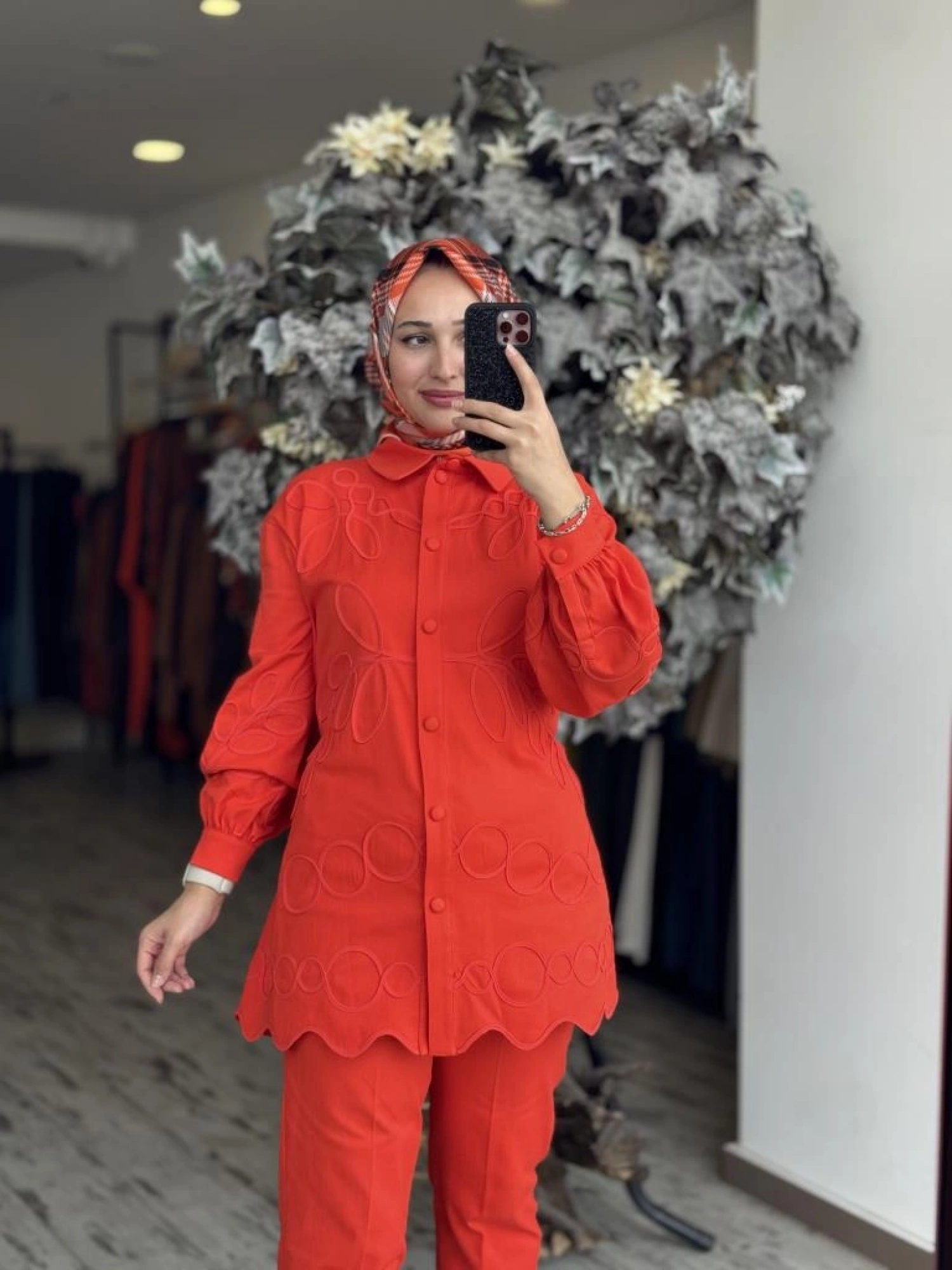 Qupra Biye Nakış İşlemeli Kap Pantolon Takım WAB82030