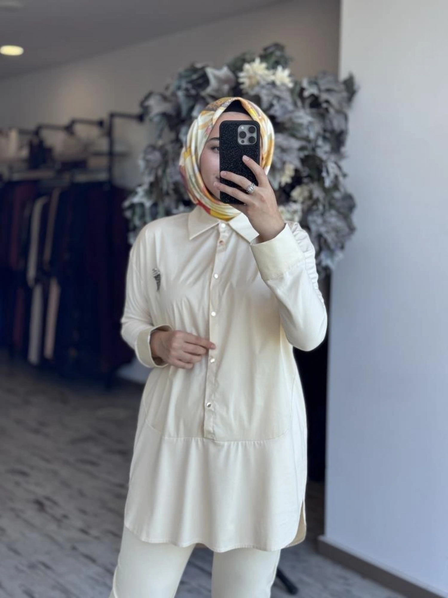 Qupra Çıtçıtlı Modal Poplin Tunik Pantolon Takım WAB82011