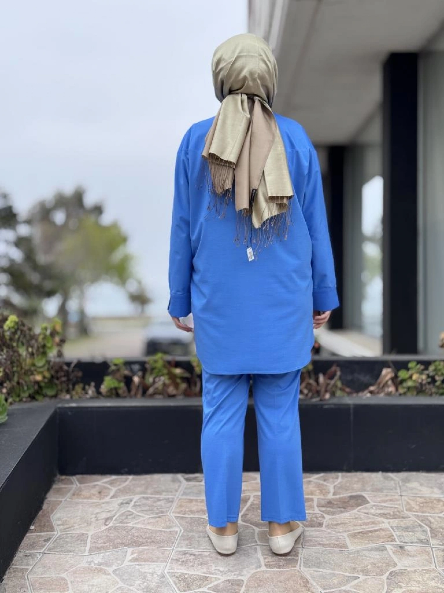 Qupra Çıtçıtlı Modal Poplin Tunik Pantolon Takım WAB82011