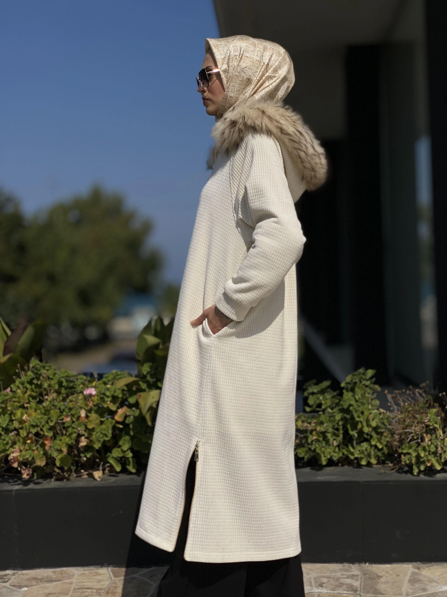 Qupra Kürk Detaylı Fermuarlı Kap QAV51038