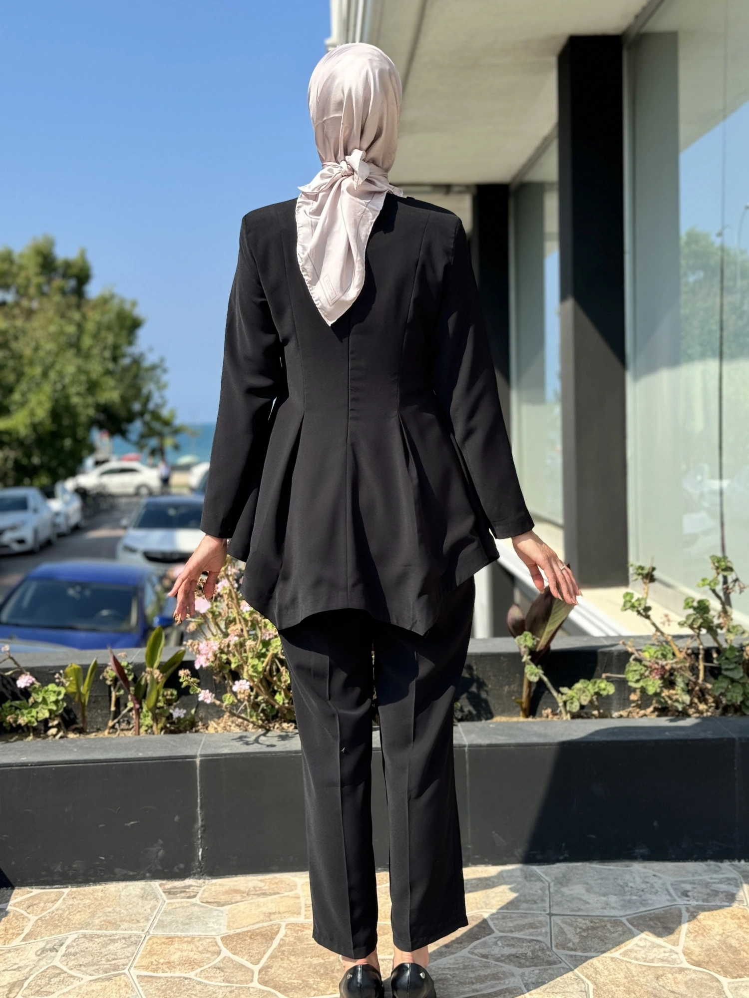 Qupra Omuz Taş Detaylı Tunik Pantolon Abiye Takım QAY62133