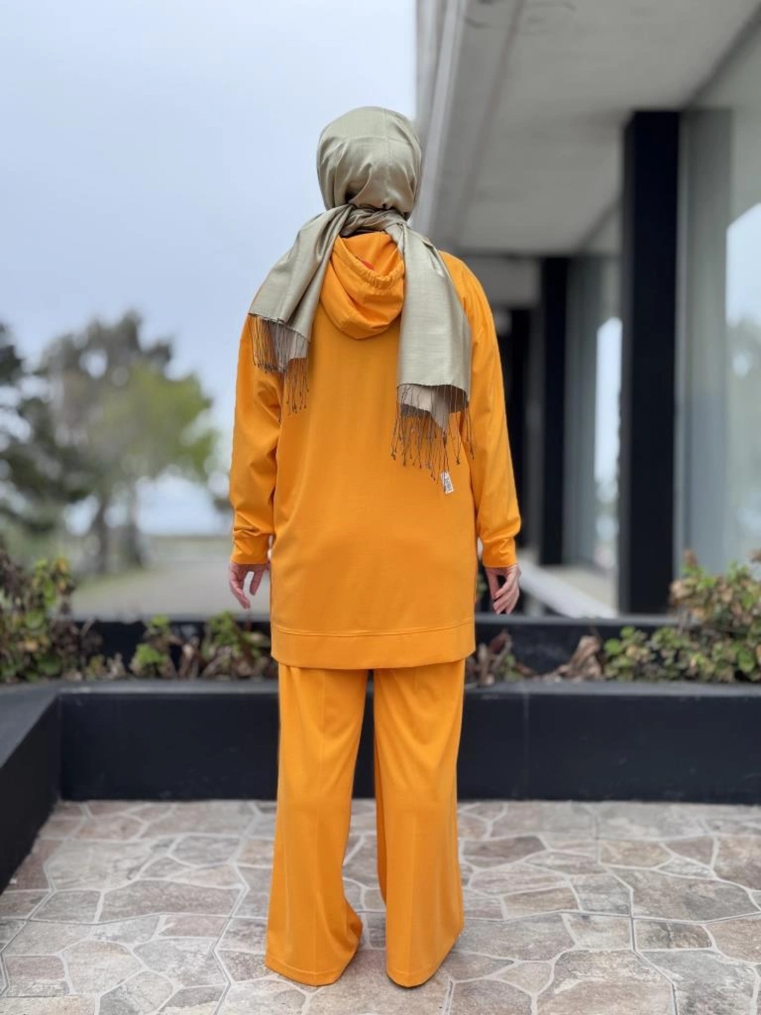 Qupra Önü Kristal Taşlı Tunik Pantolon Takım WAB82119