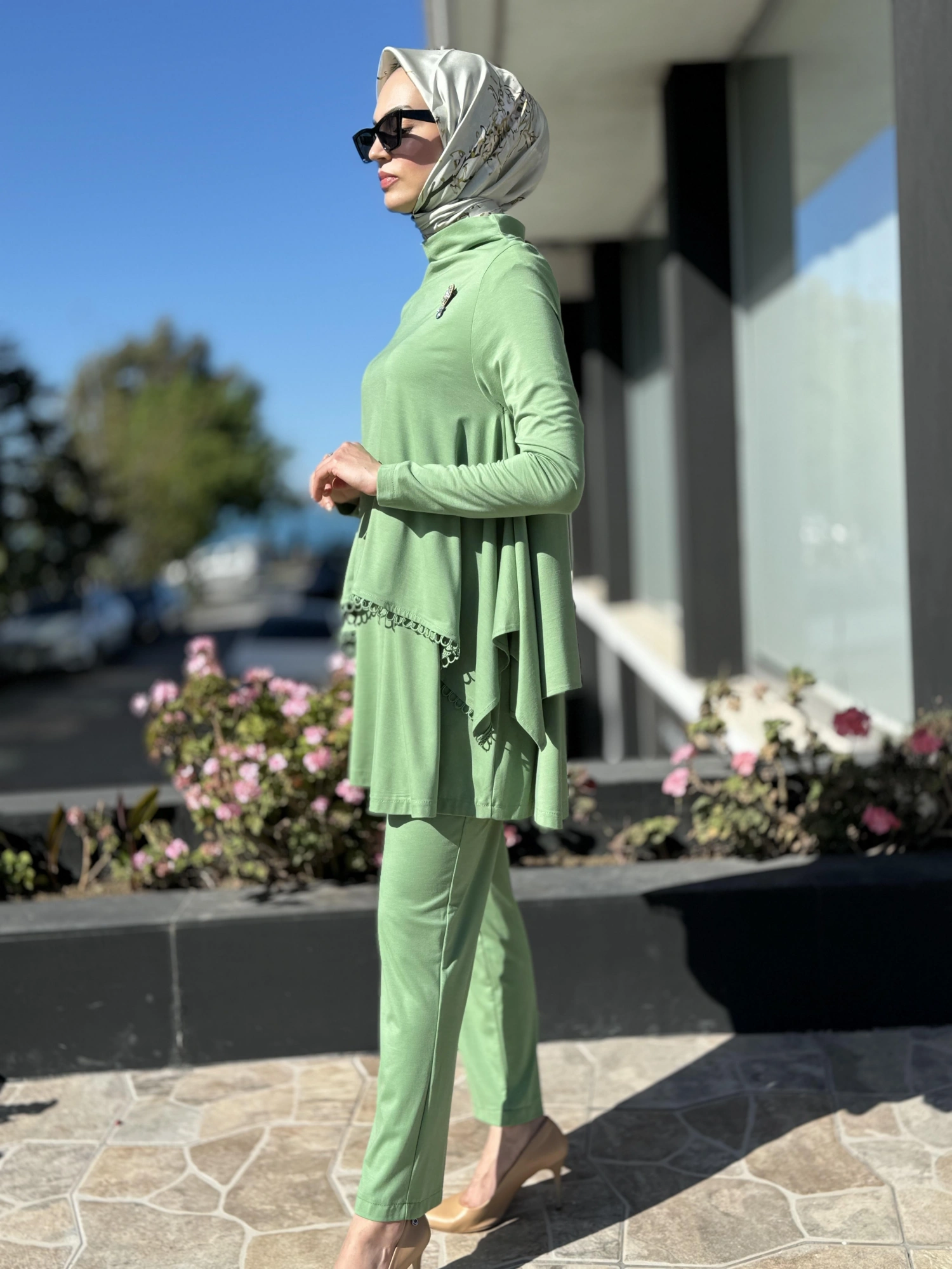 Qupra Üç Parçalı Modal Tunik Pantolon Takım QAY62031