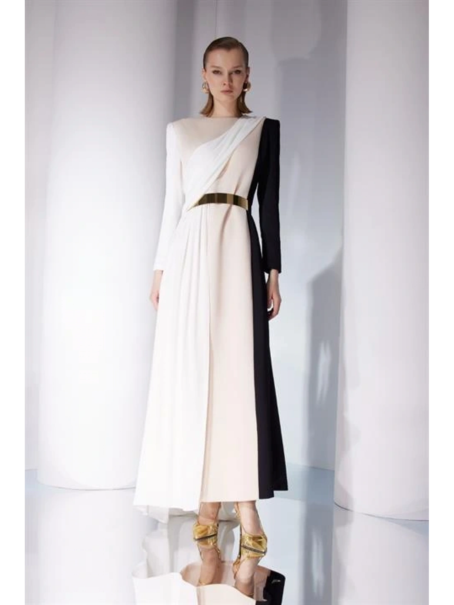 SENNA Corınne Somon Abiye Elbise 3017S23