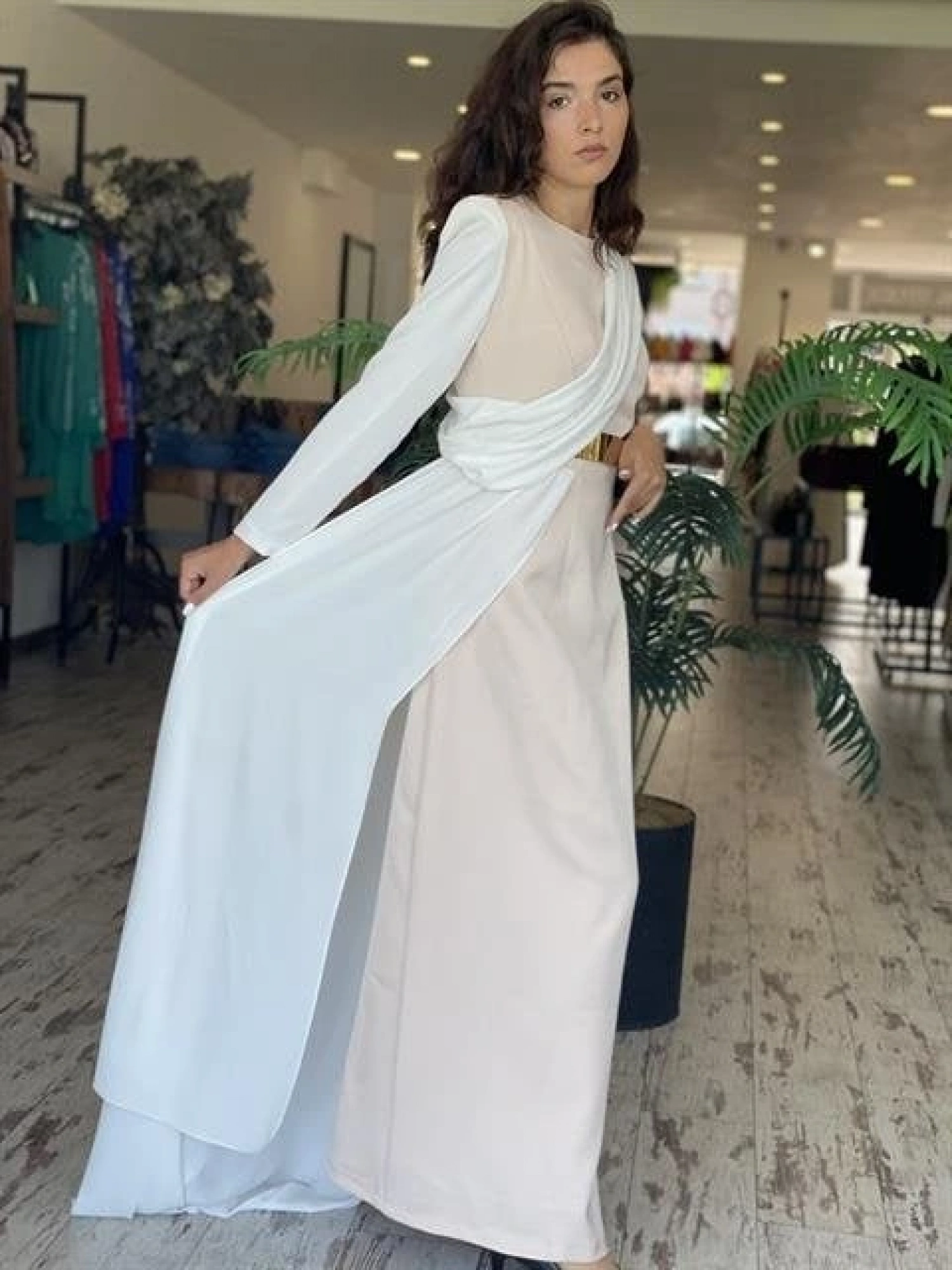 SENNA Corınne Somon Abiye Elbise 3017S23