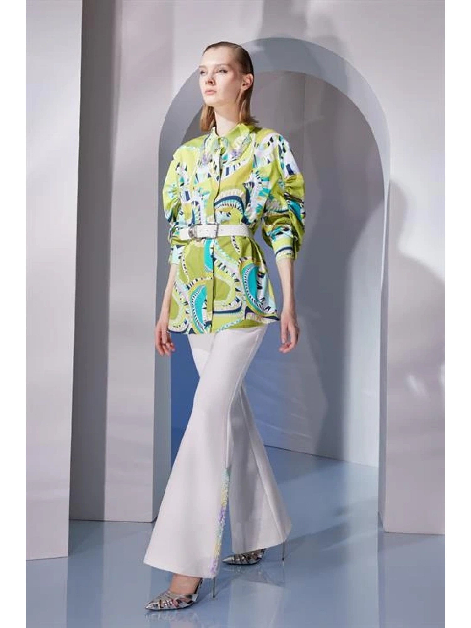 SENNA Lionara Paçası Taşlı İspanyol Pantolon 5011S23