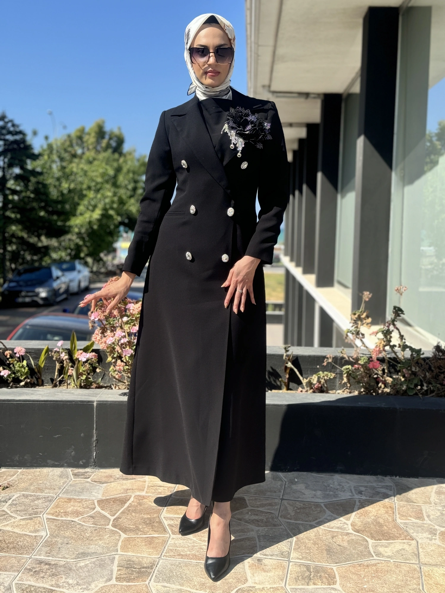 SENNA Rose Stone Dress Tesettür Abiye SD30080