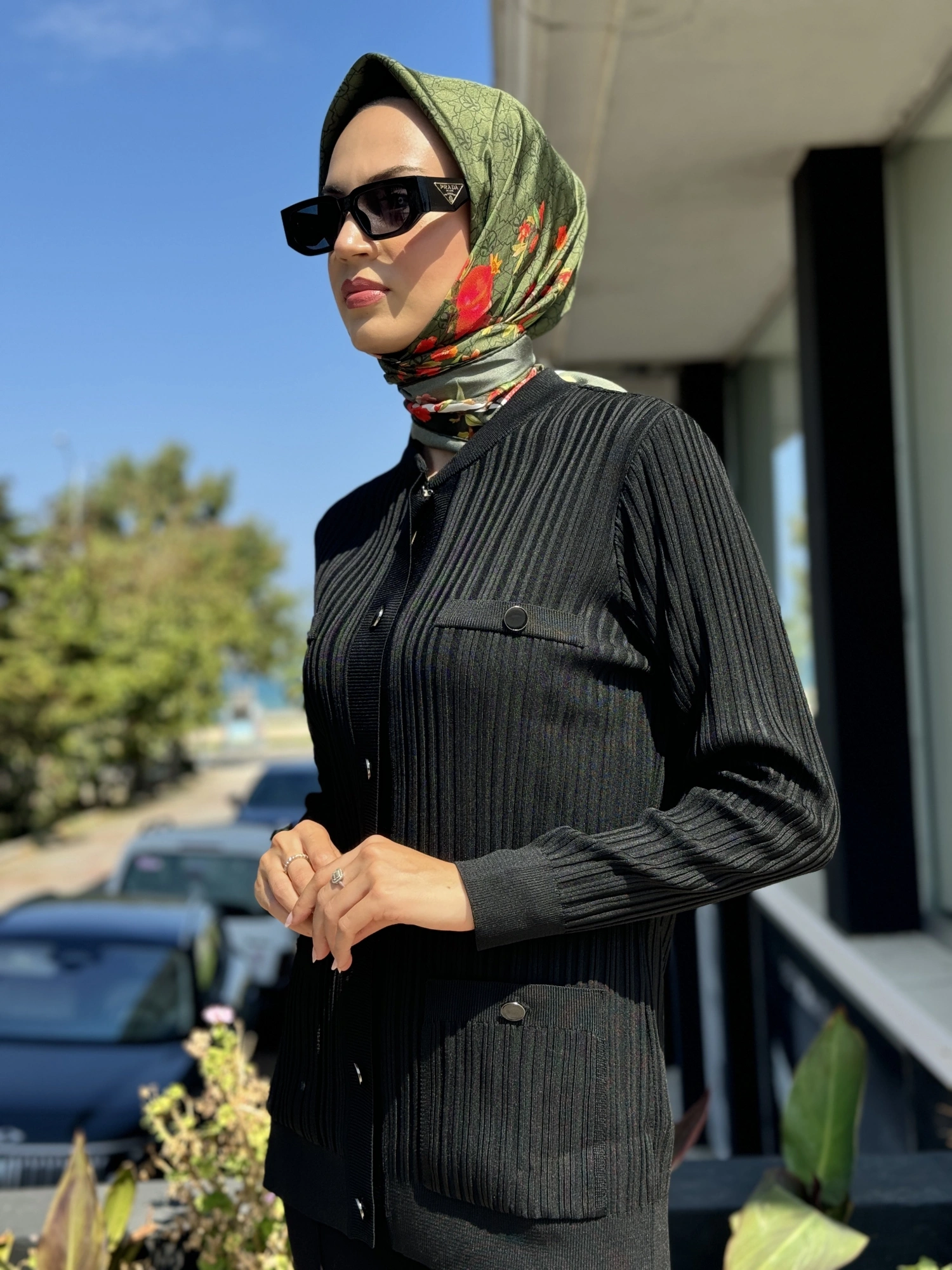 Tığ Triko Cep Detaylı Triko Hırka HRK21546