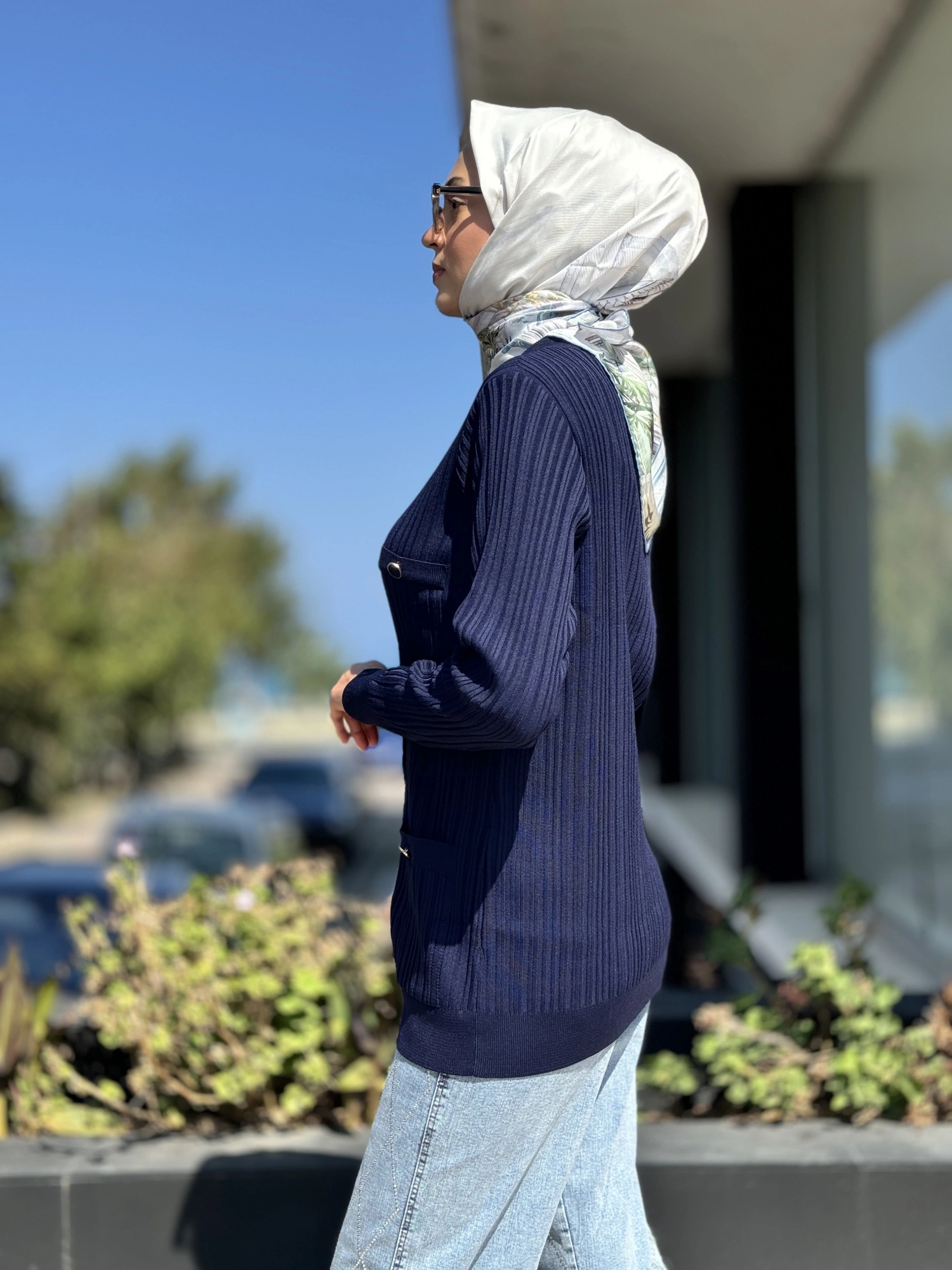 Tığ Triko Cep Detaylı Triko Hırka HRK21546