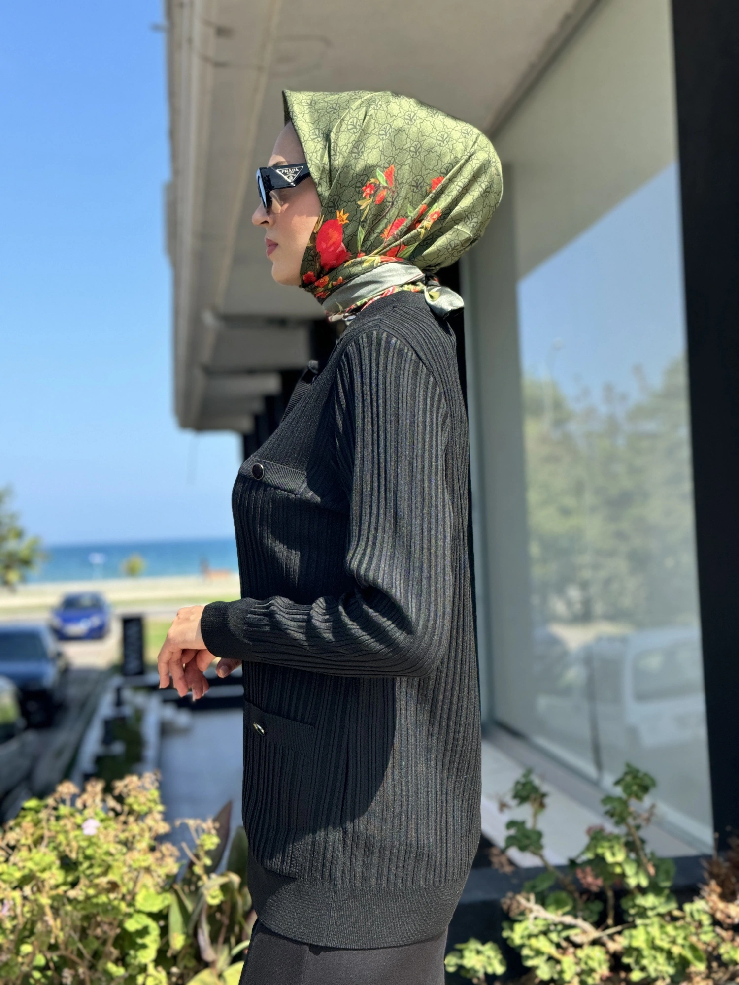 Tığ Triko Cep Detaylı Triko Hırka HRK21546