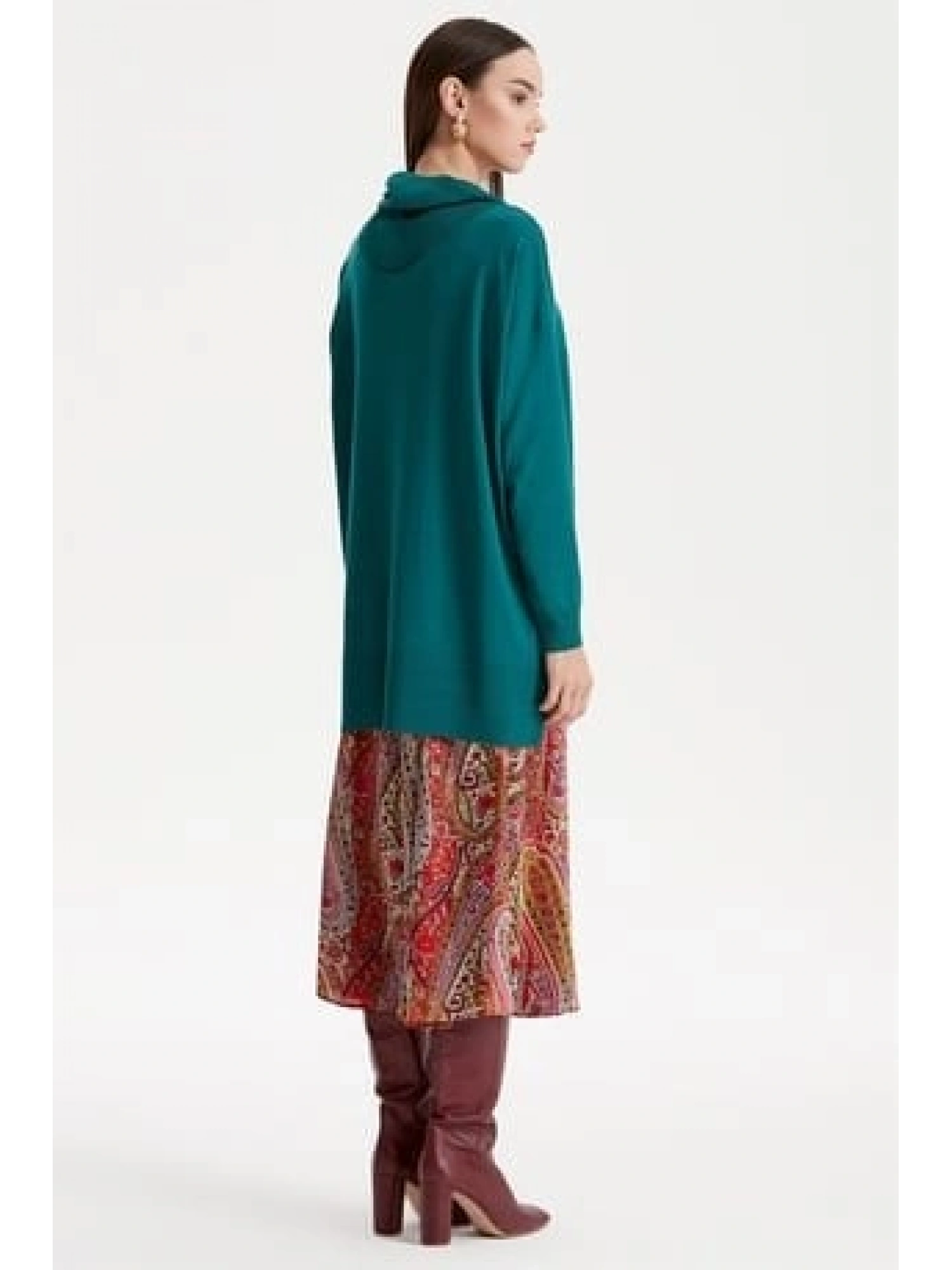 Tığ Triko Degaje Yaka Triko Tunik TNK21262