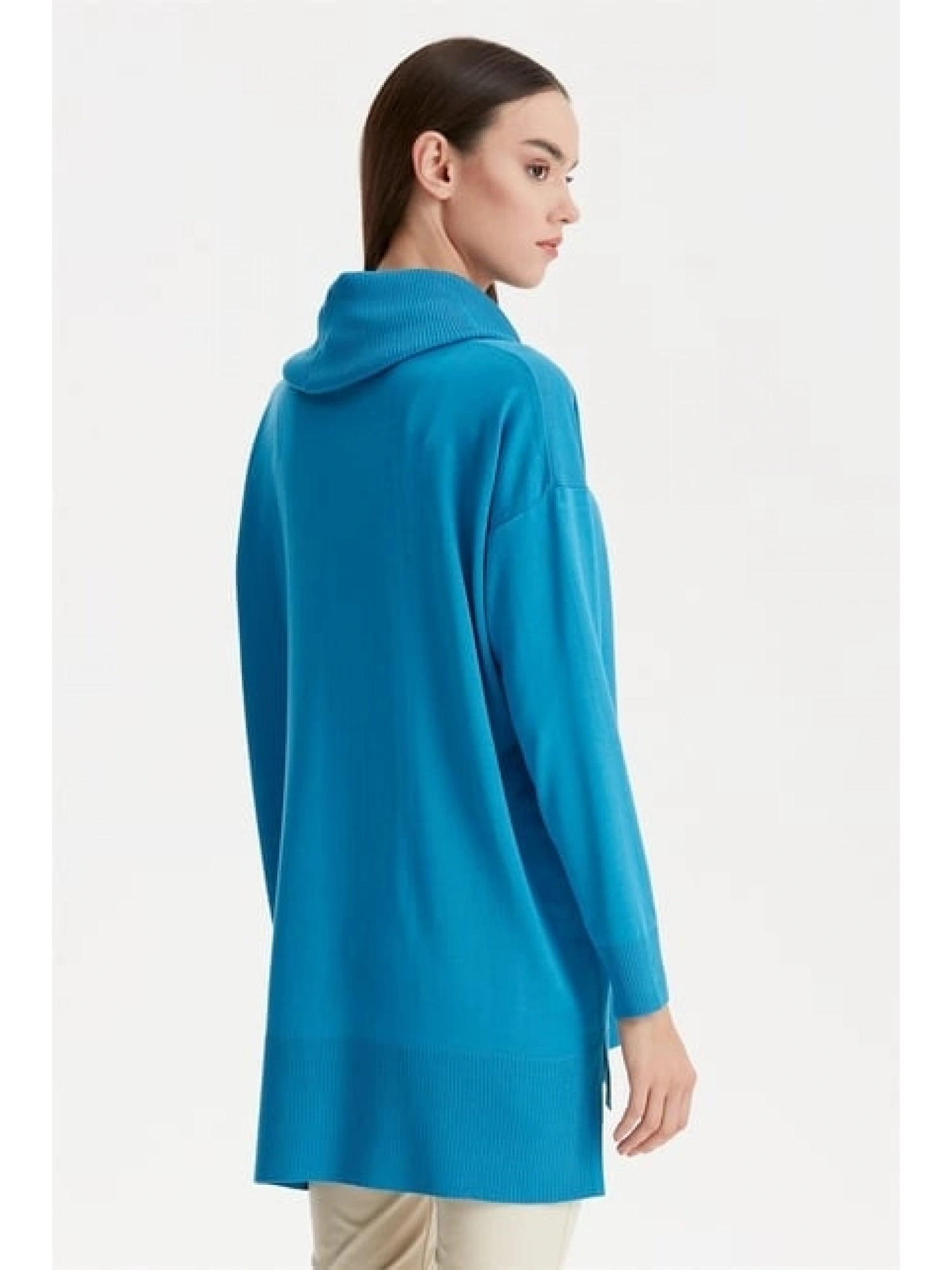 Tığ Triko Degaje Yaka Triko Tunik TNK21262