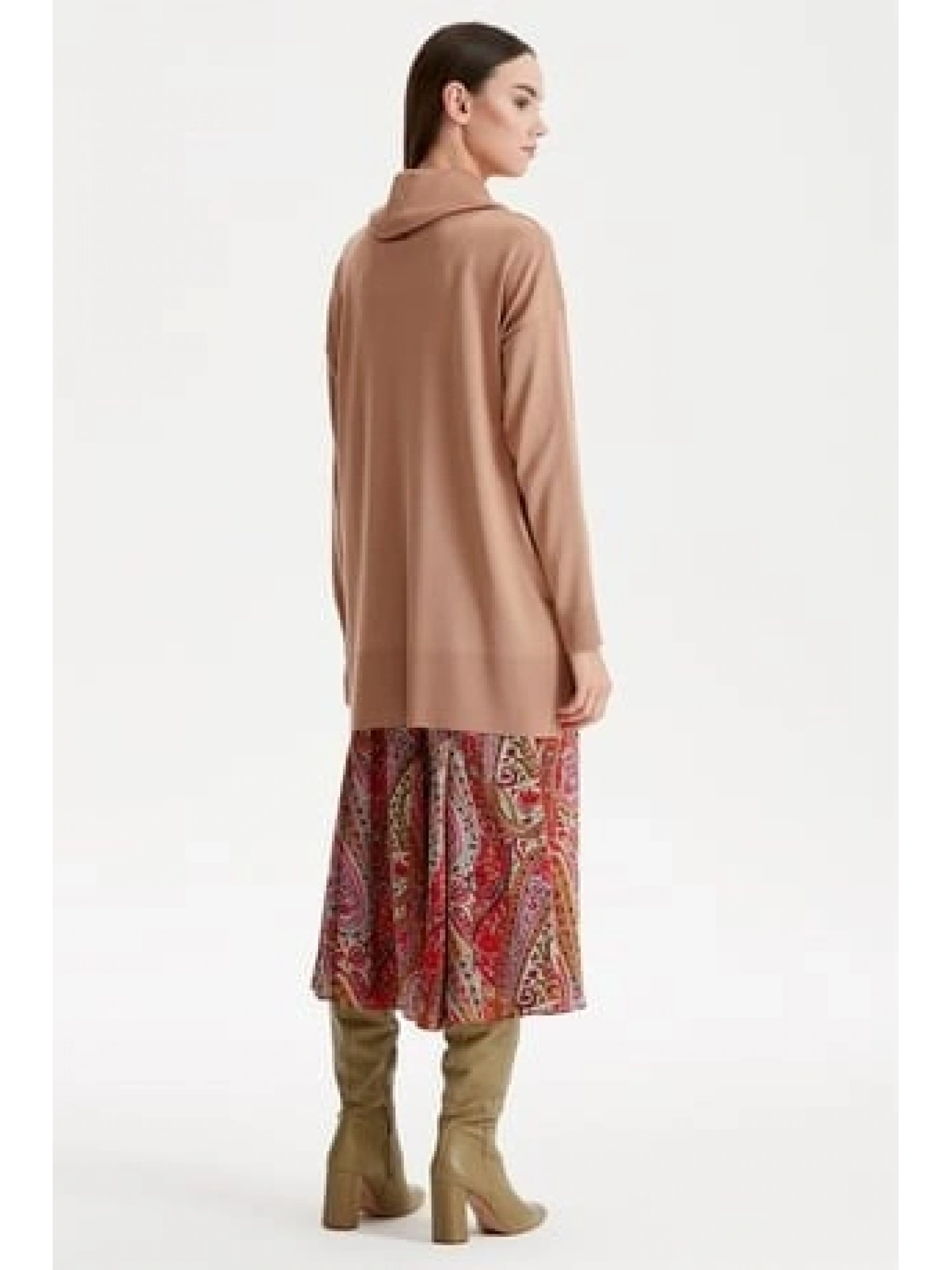 Tığ Triko Degaje Yaka Triko Tunik TNK21262