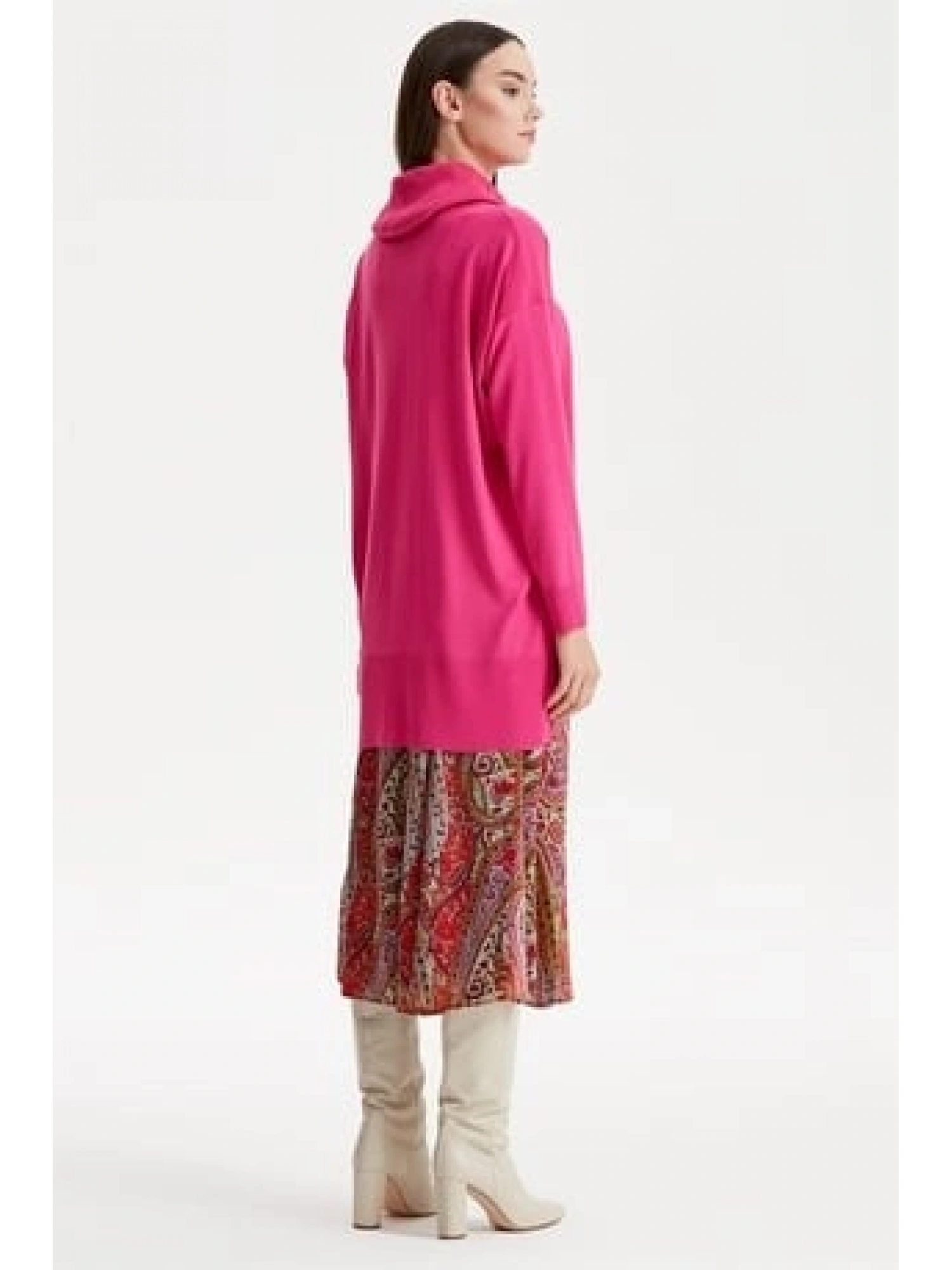 Tığ Triko Degaje Yaka Triko Tunik TNK21262