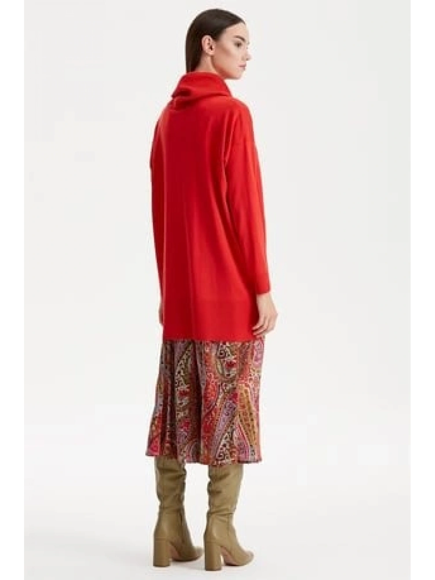 Tığ Triko Degaje Yaka Triko Tunik TNK21262