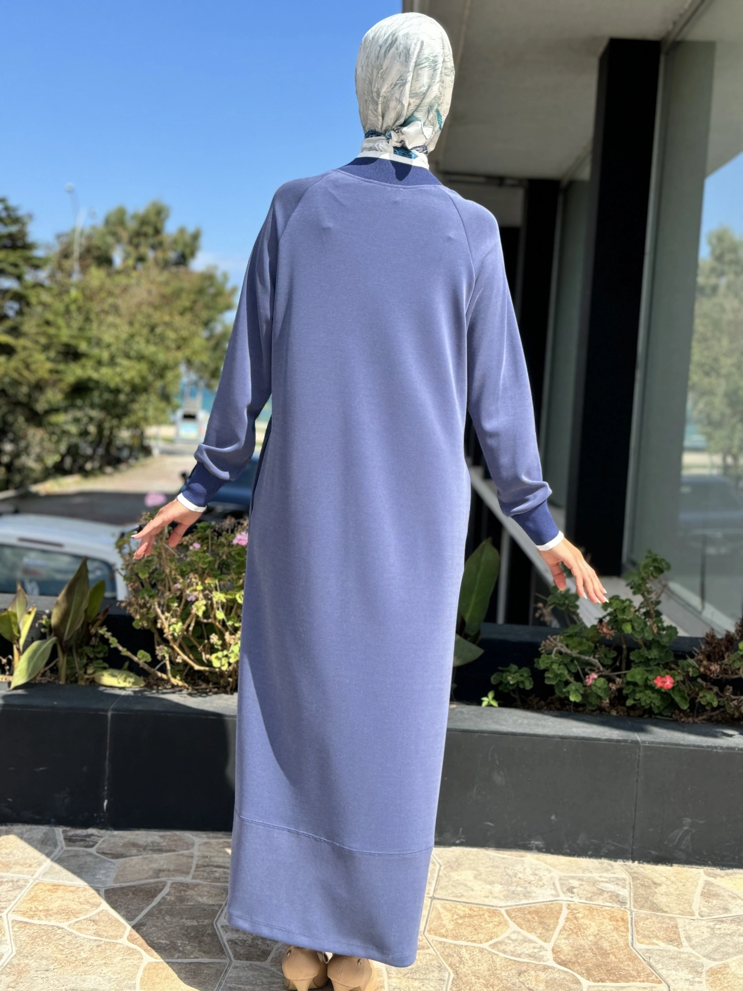 Tığ Triko Ribana Detaylı Yarım Fermuarlı Elbise ELB1768