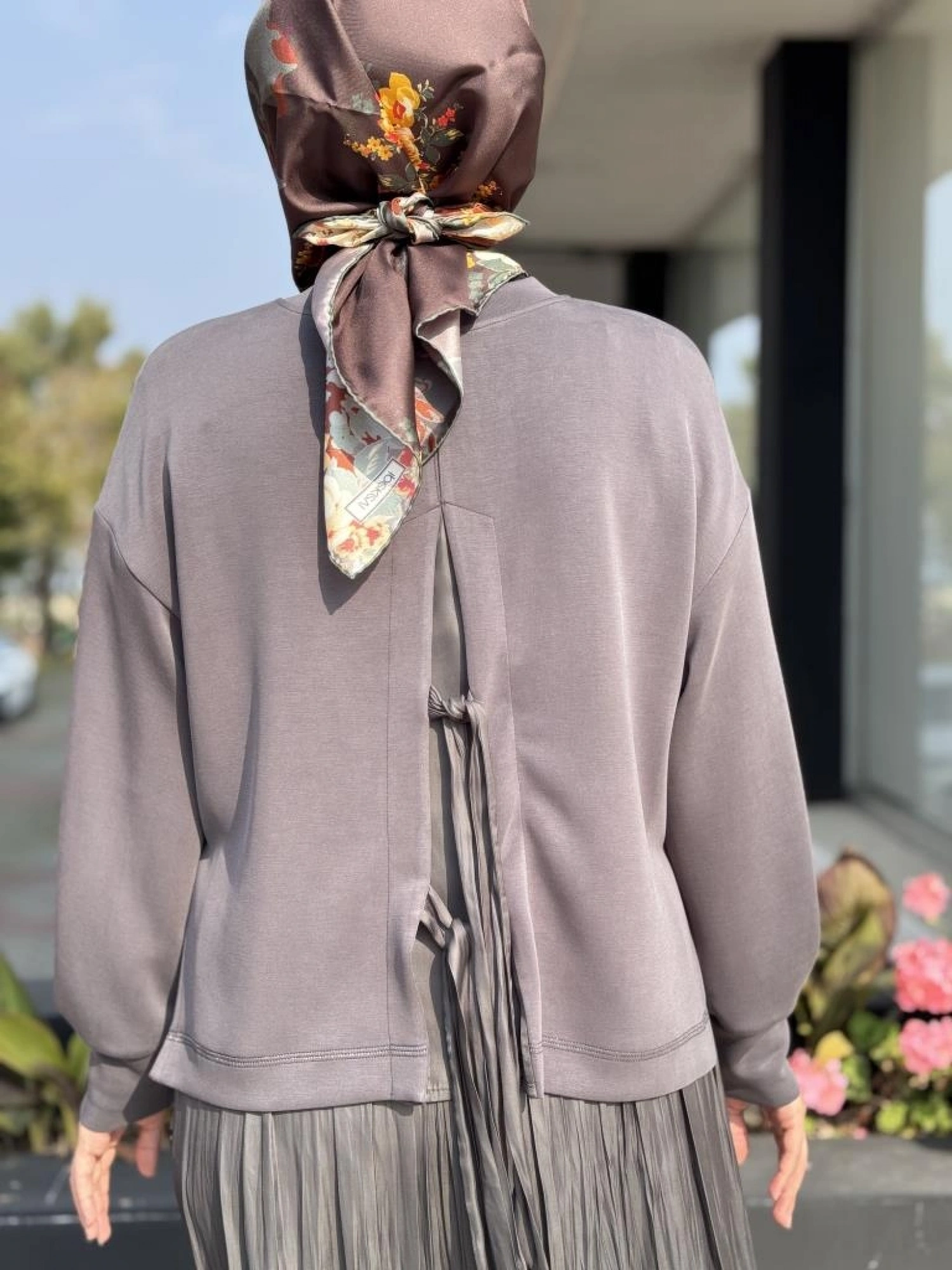 Tığ Triko Saten Kurdele Detaylı Etekli Takım TKM5045