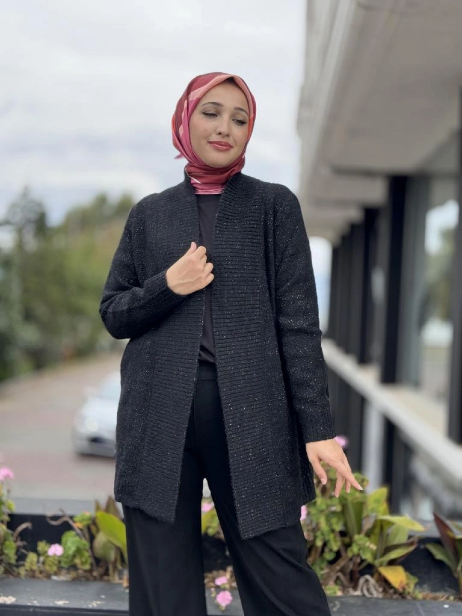 Tığ Triko Sim Detaylı Hırka HRK21686