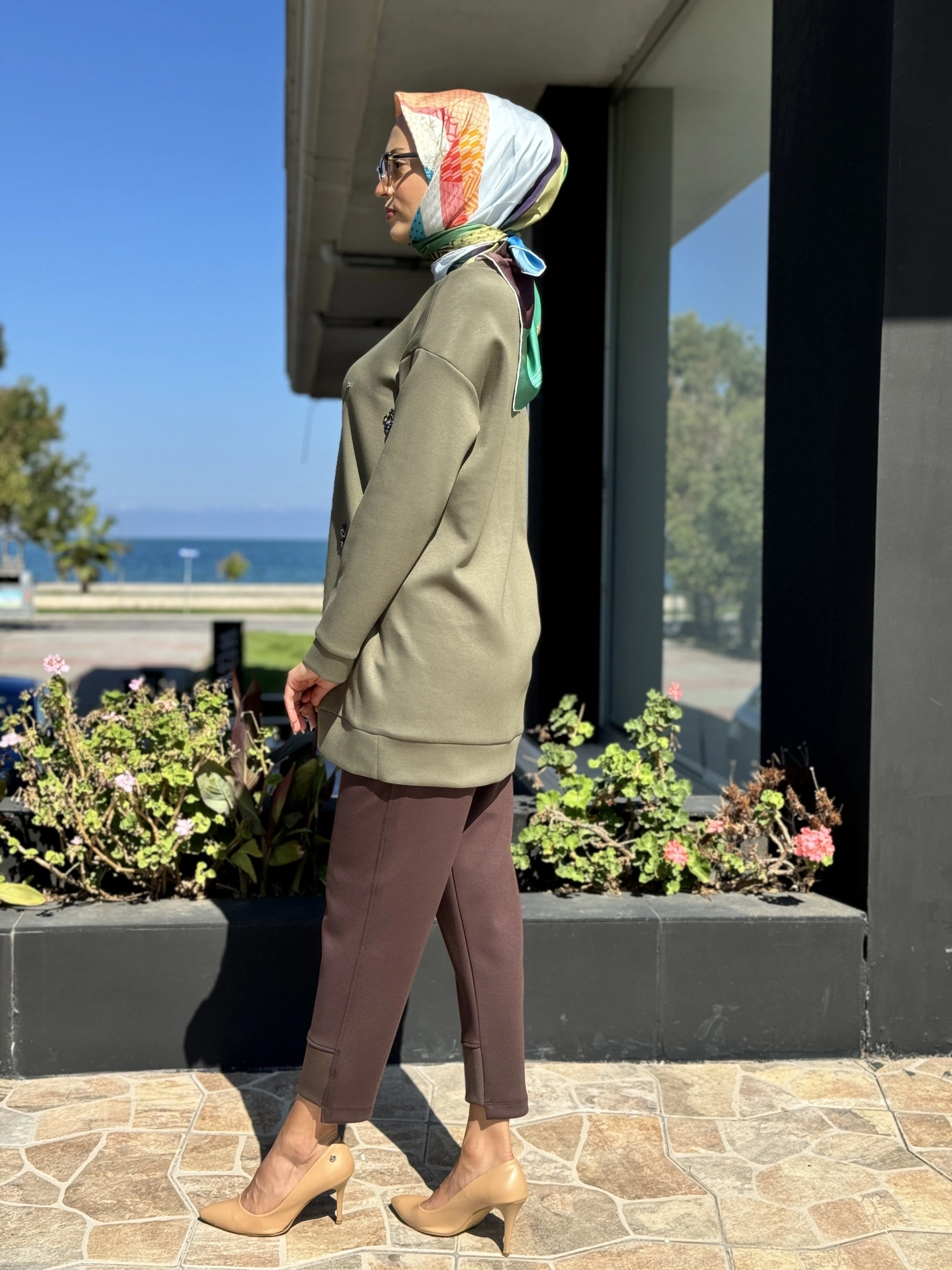 Tığ Triko Taş İşlemeli Spor Tunik TKM1971