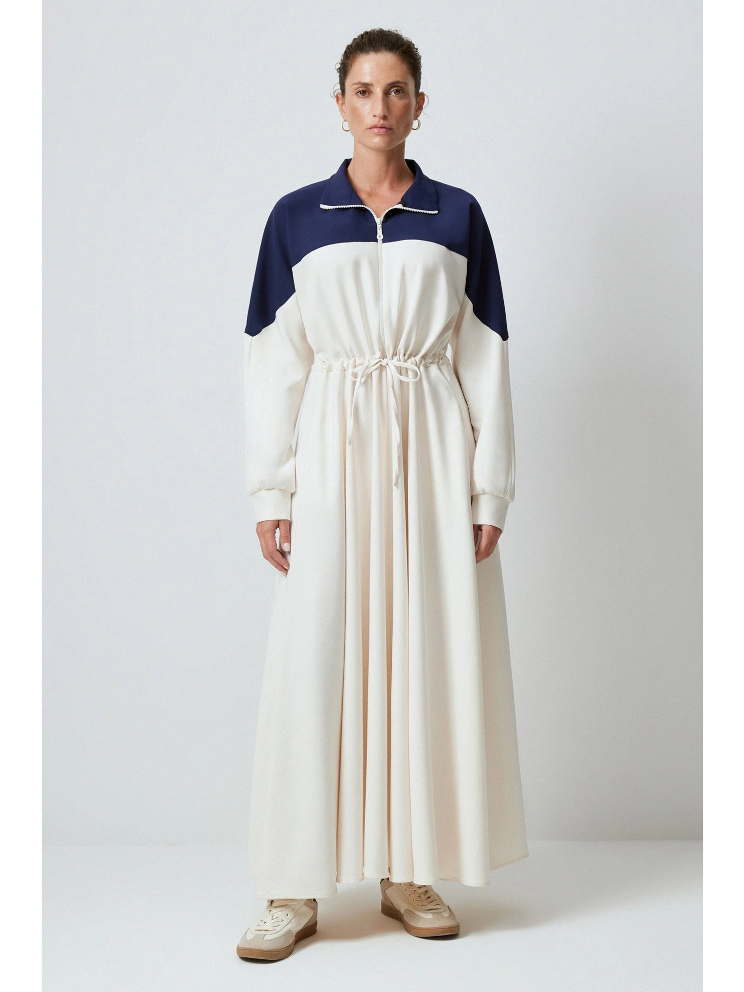 Touche Belden Bağlamalı Krep Elbise 24F1A0004