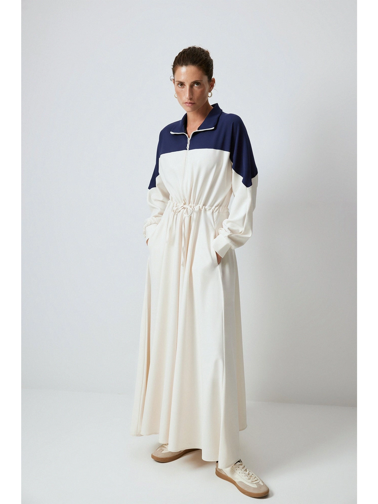 Touche Belden Bağlamalı Krep Elbise 24F1A0004