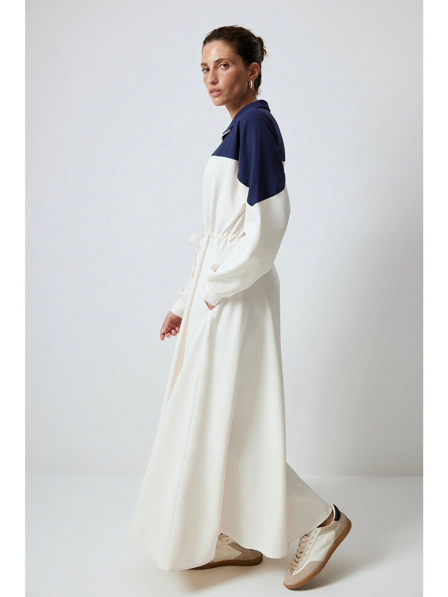 Touche Belden Bağlamalı Krep Elbise 24F1A0004