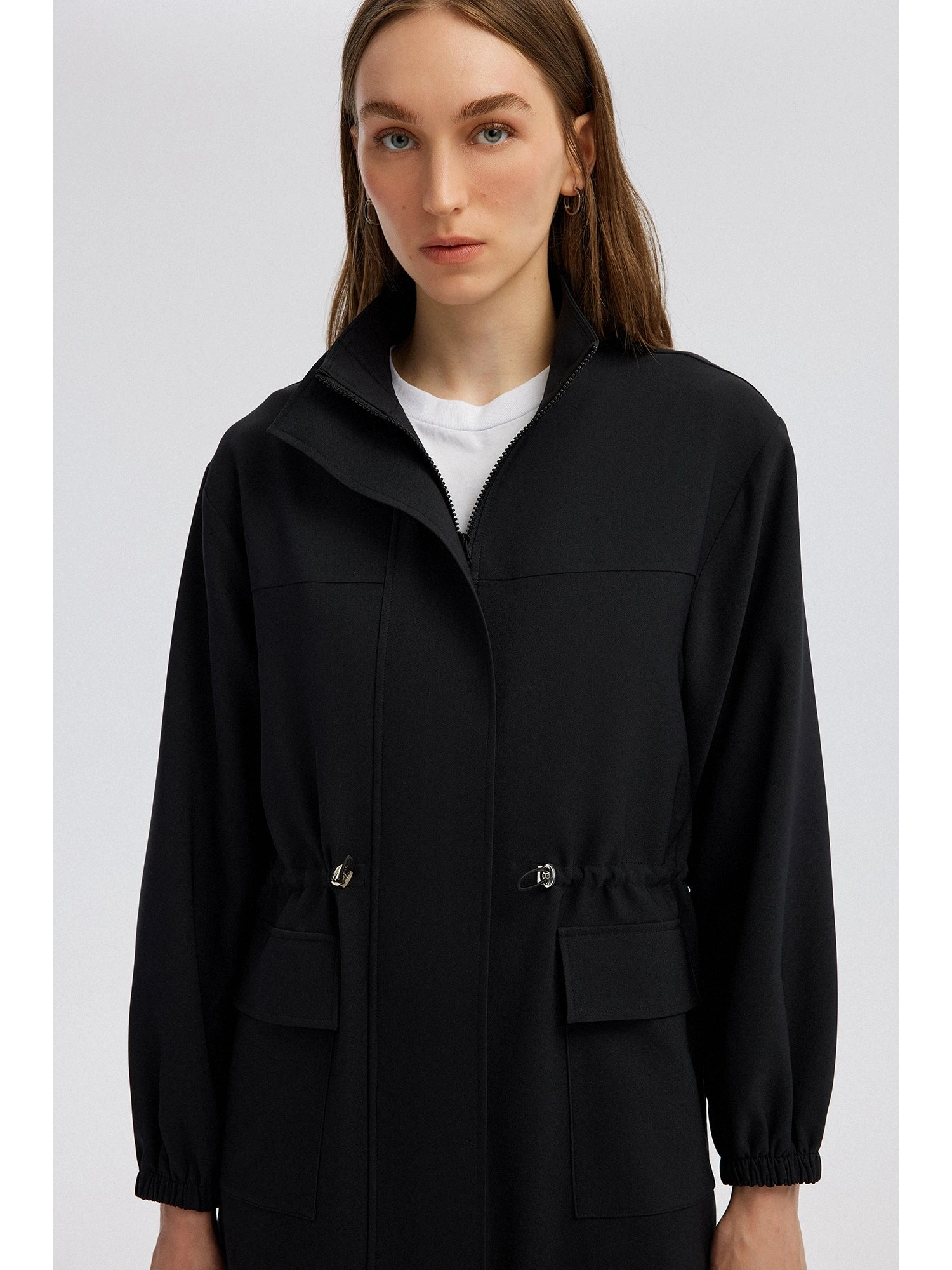 Touche Dik Yaka Krep Ceket 24Y1FT141