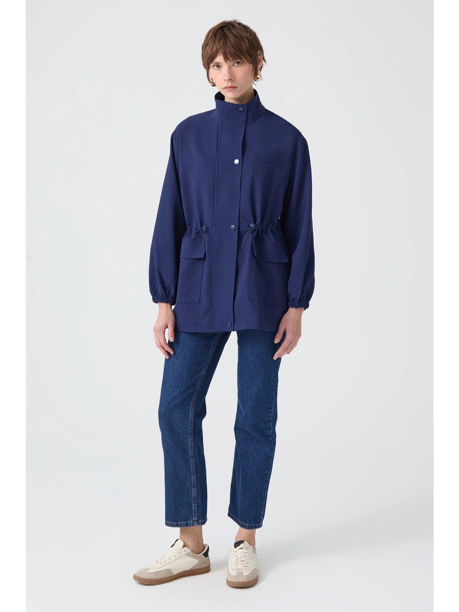 Touche Dik Yaka Krep Ceket 24Y1FT141