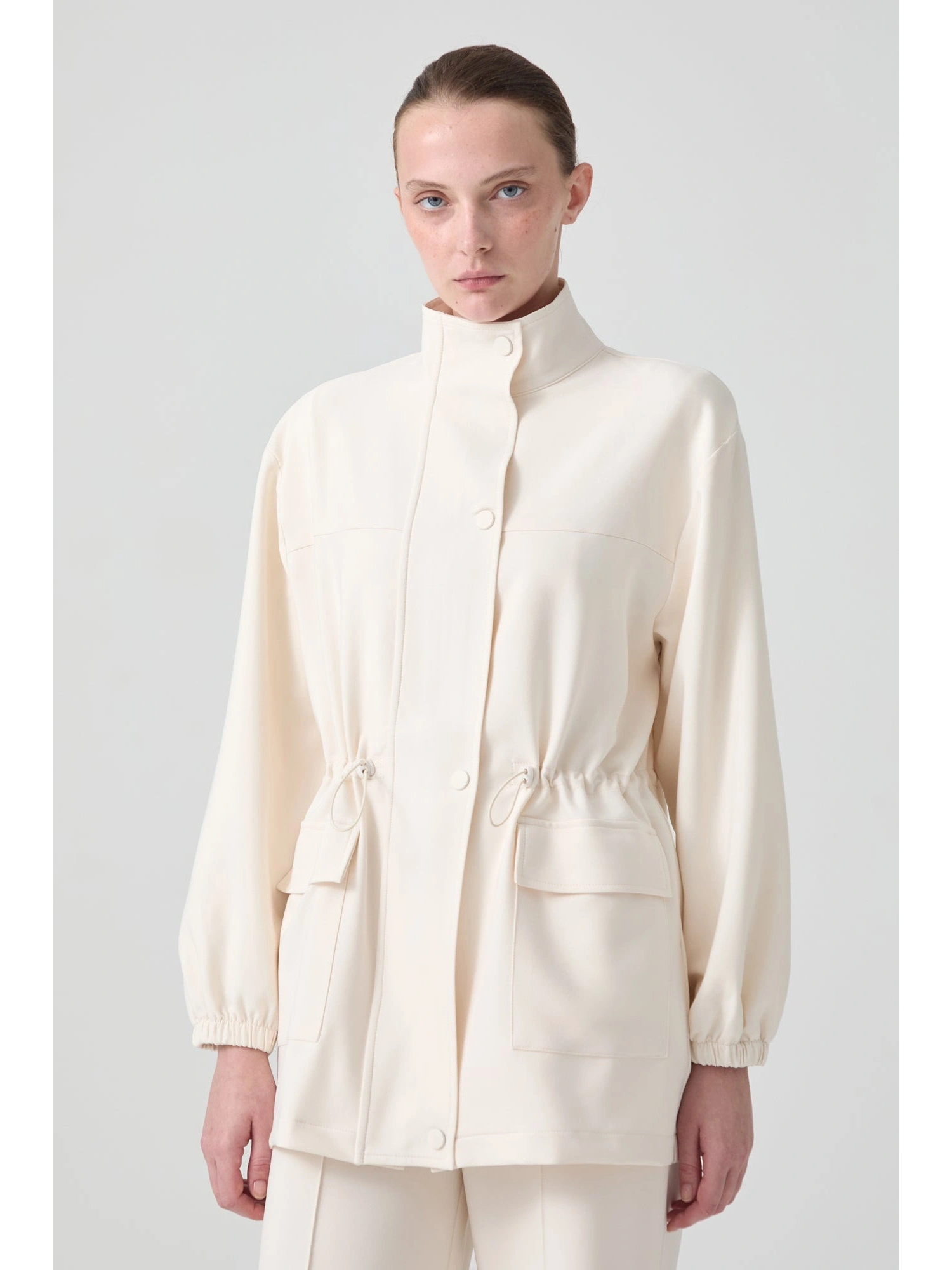 Touche Dik Yaka Krep Ceket 24Y1FT141