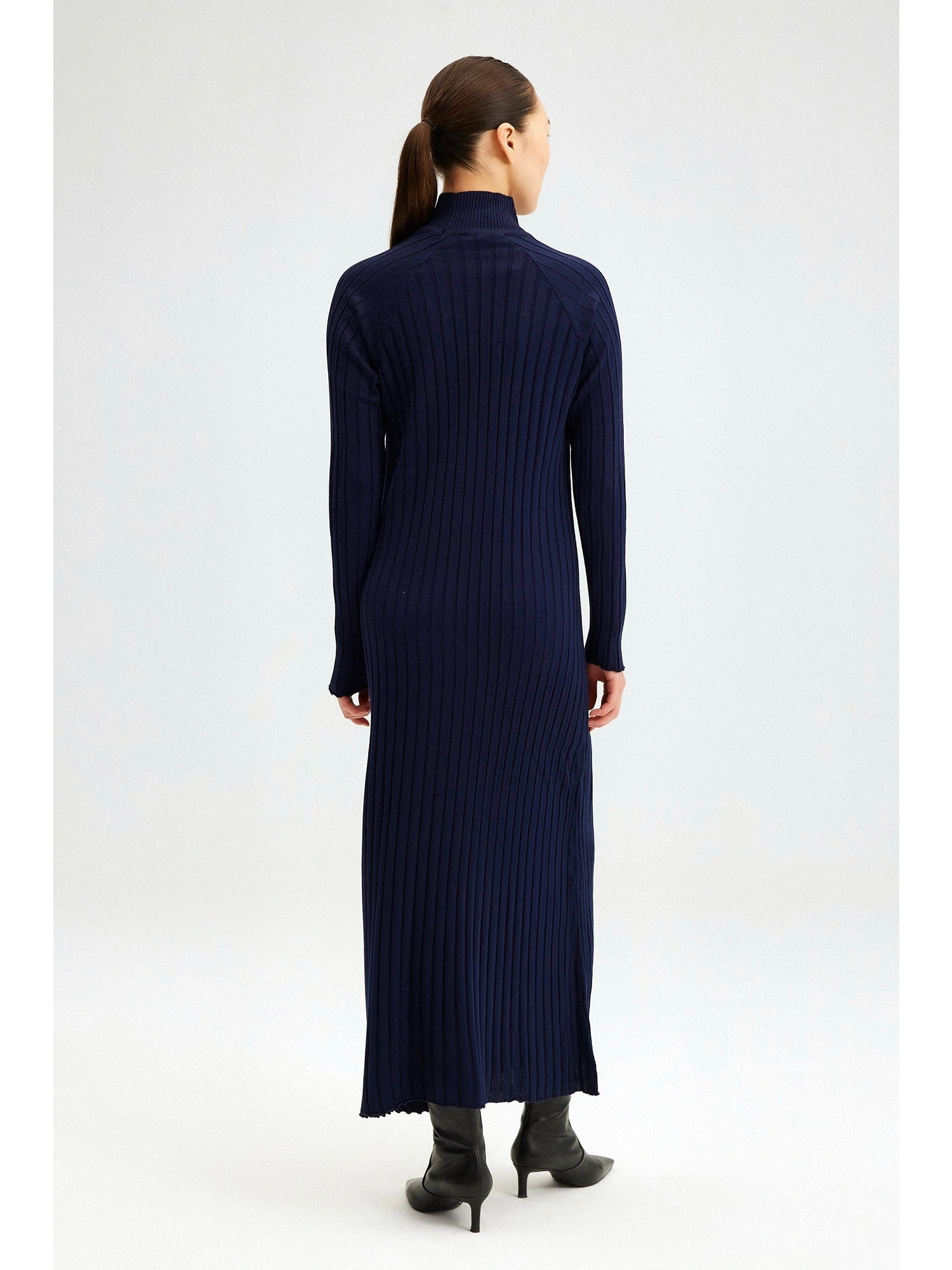 Touche Fitilli Dik Yaka Triko Elbise 23F1XD80